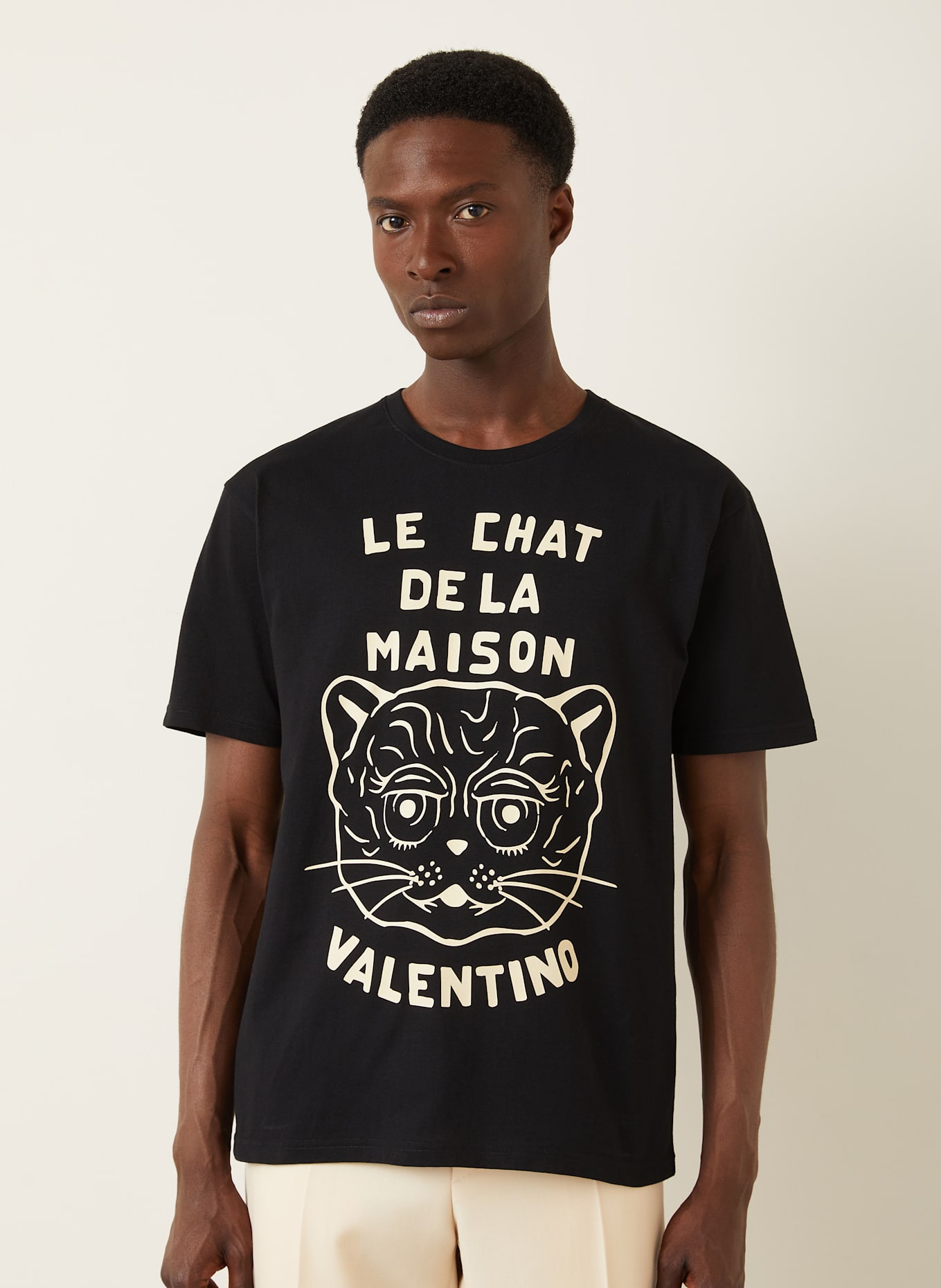 VALENTINO T-Shirt CAT: SCHWARZ / CREME