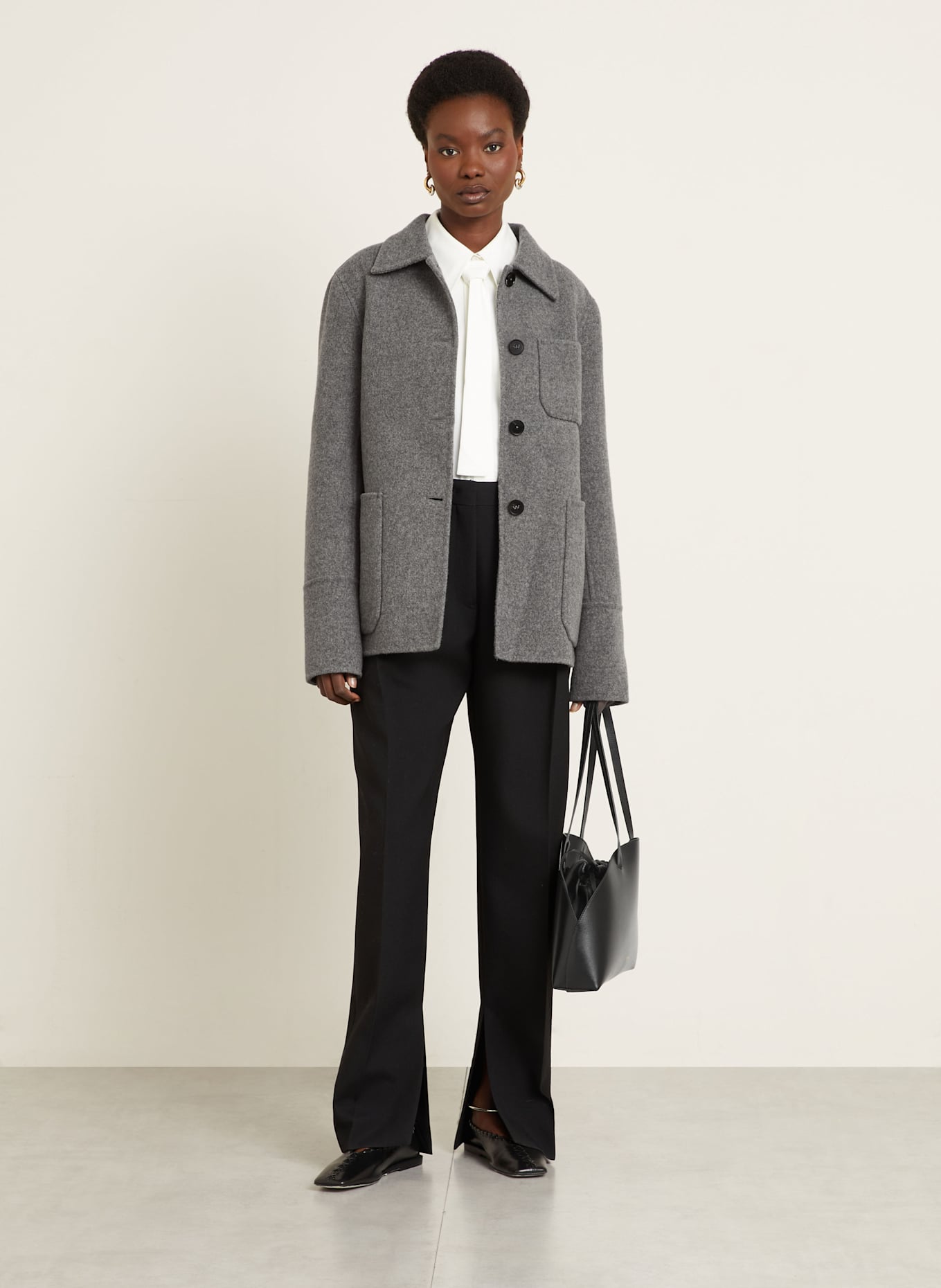 JIL SANDER Cabanjacke: GRAU