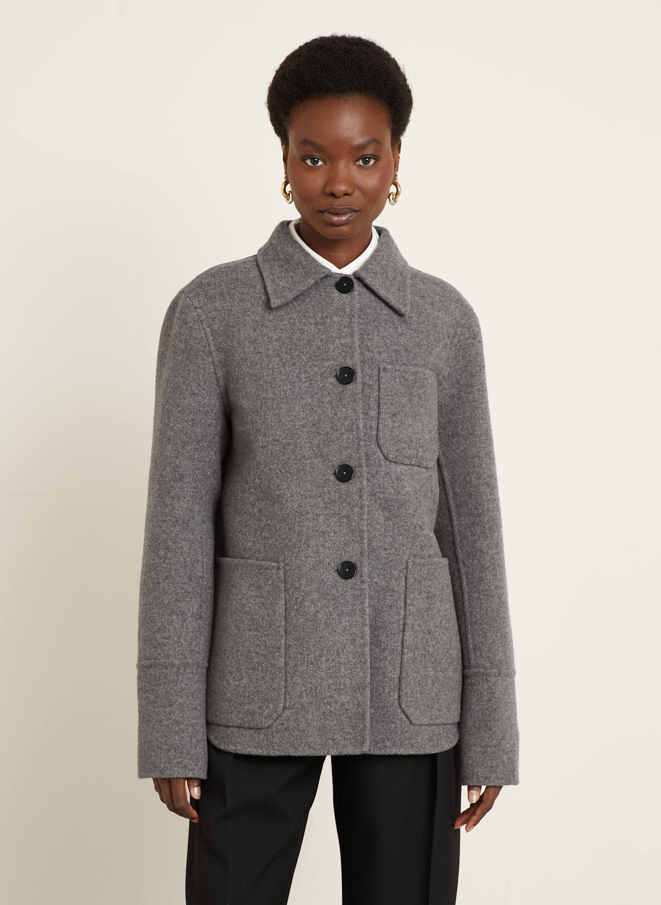 JIL SANDER Cabanjacke: GRAU