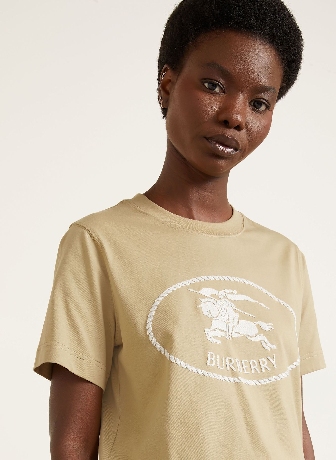 BURBERRY Tričko: BÉŽOVÁ