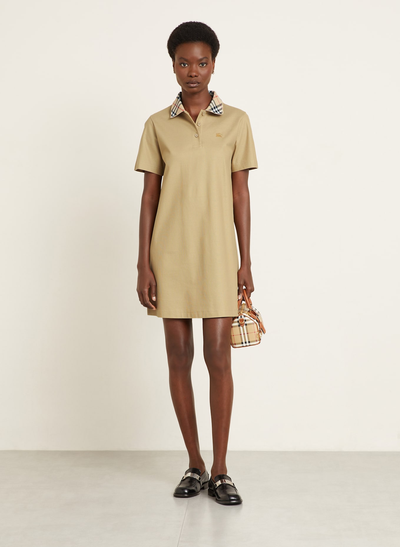 BURBERRY Sukienka polo z piki: JASNOBRĄZOWY