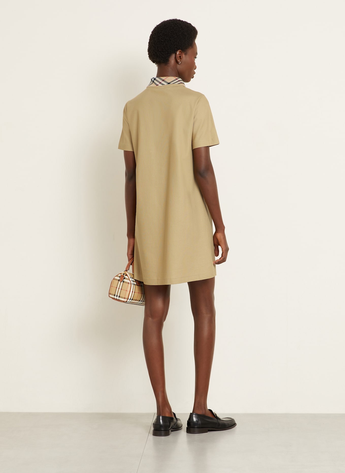BURBERRY Sukienka polo z piki: JASNOBRĄZOWY