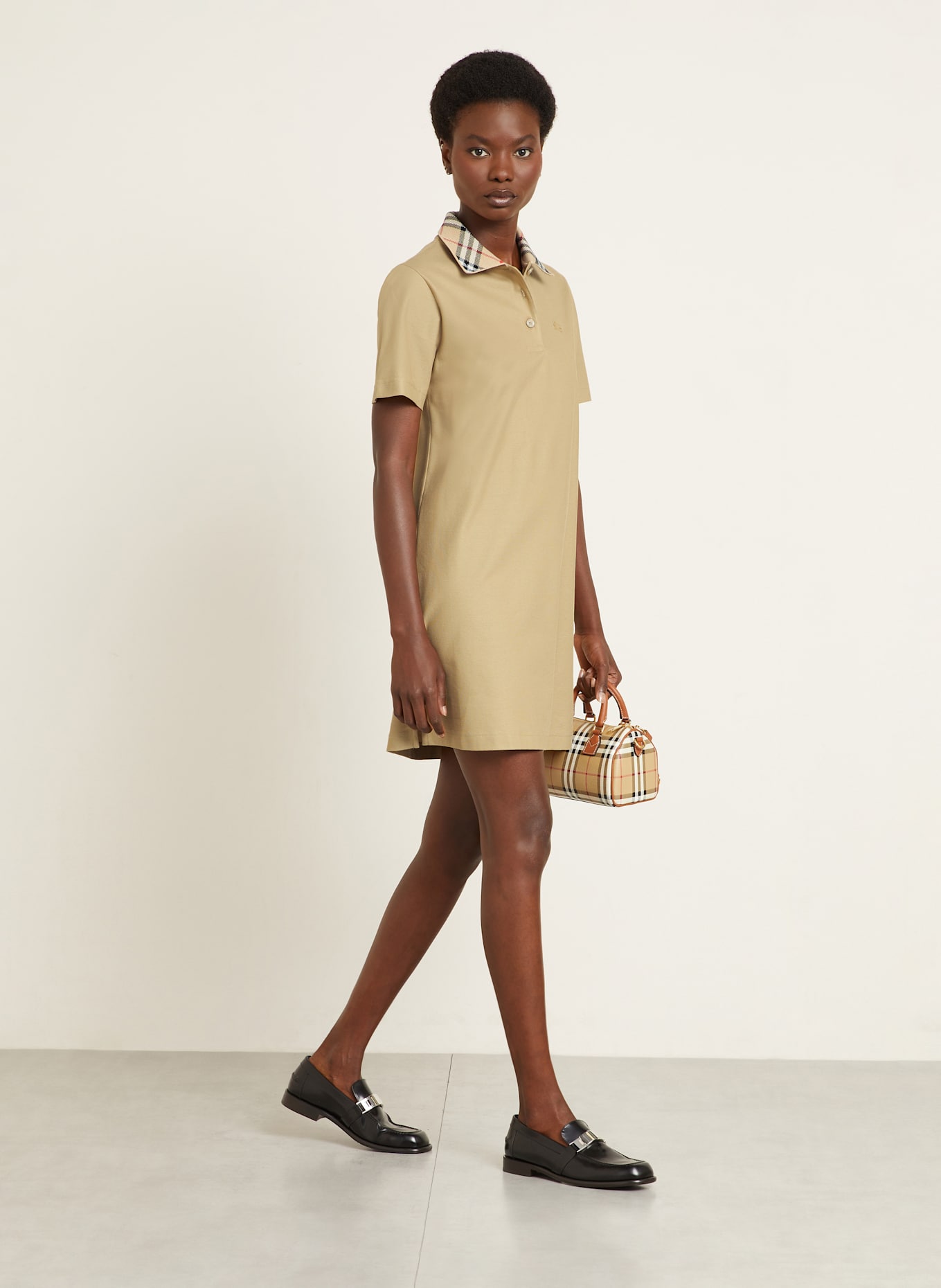 BURBERRY Sukienka polo z piki: JASNOBRĄZOWY