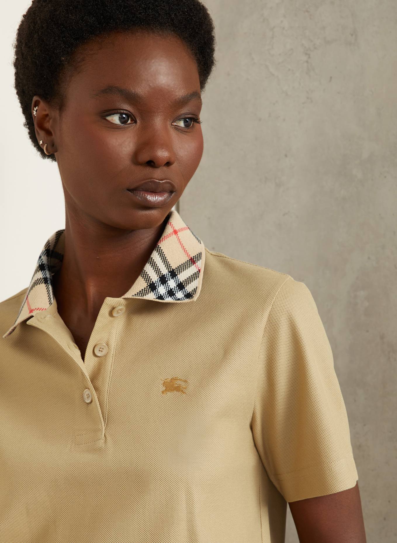 BURBERRY Sukienka polo z piki: JASNOBRĄZOWY