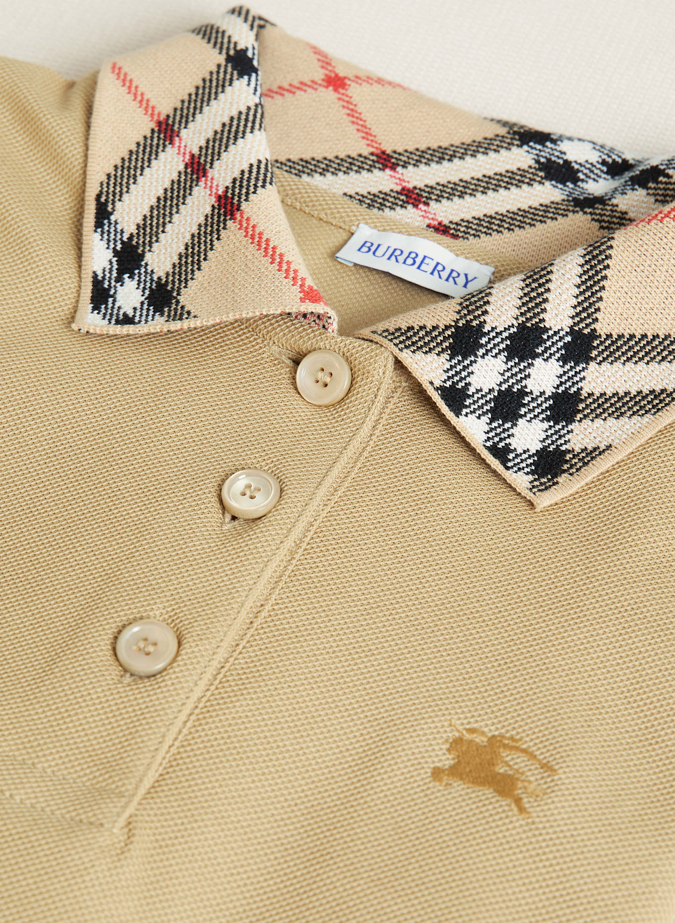 BURBERRY Sukienka polo z piki: JASNOBRĄZOWY
