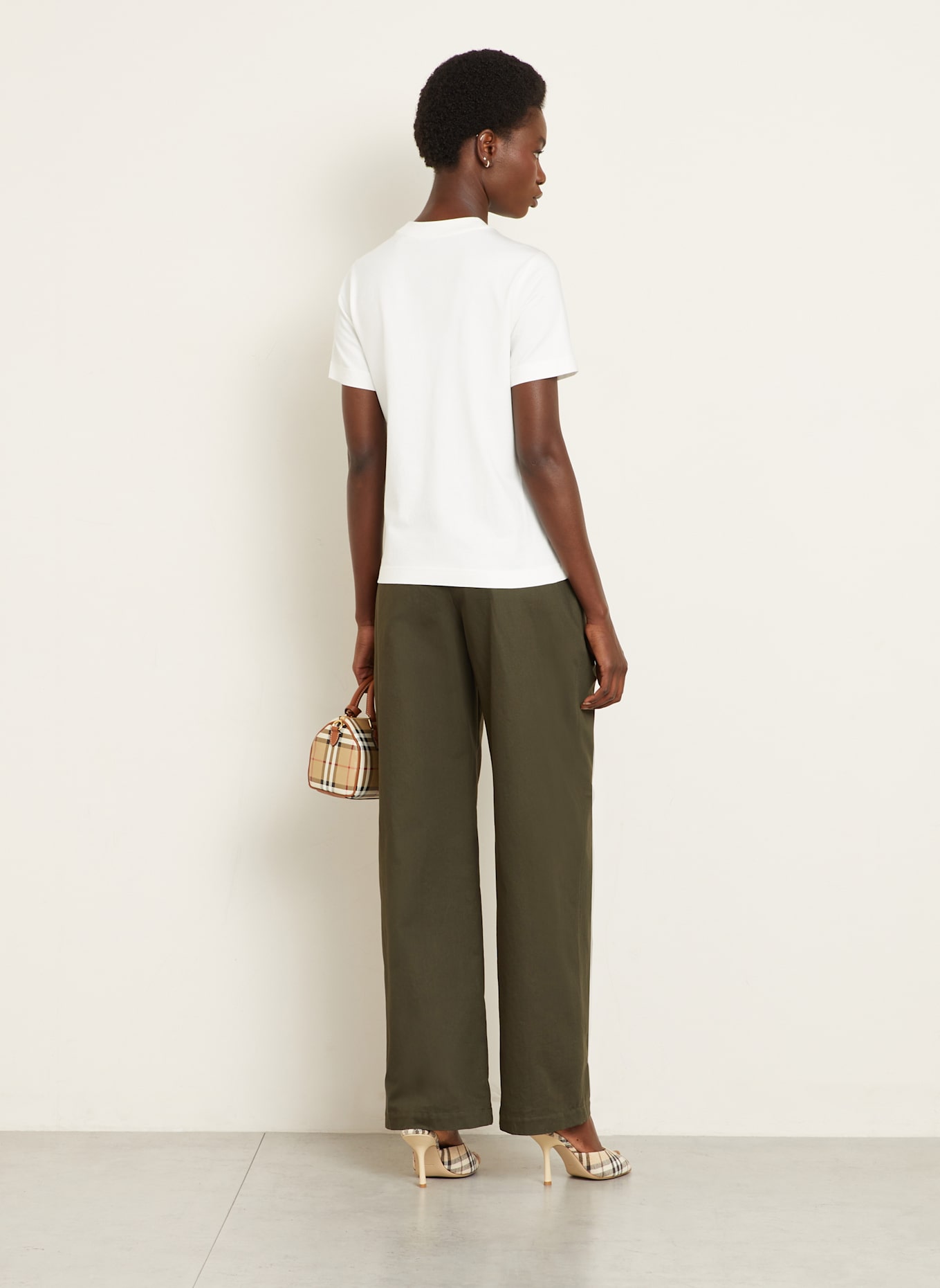BURBERRY T-shirt: BIAŁY/ BRĄZOWY