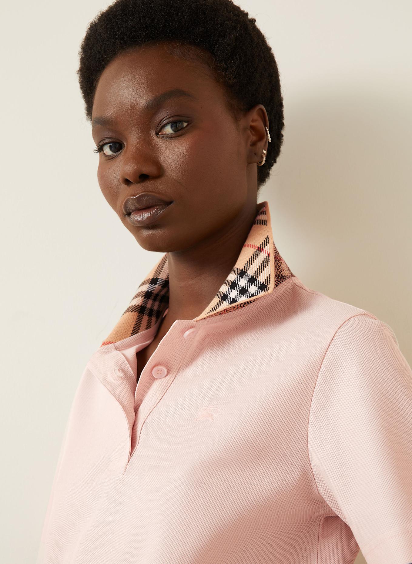BURBERRY Koszulka polo z piki: JASNORÓŻOWY