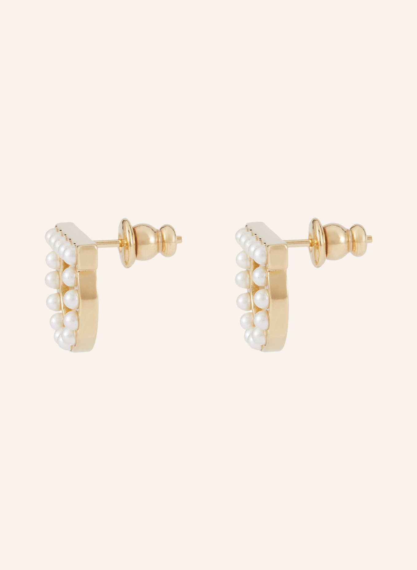 FERRAGAMO oorstekers: GOUD / WIT