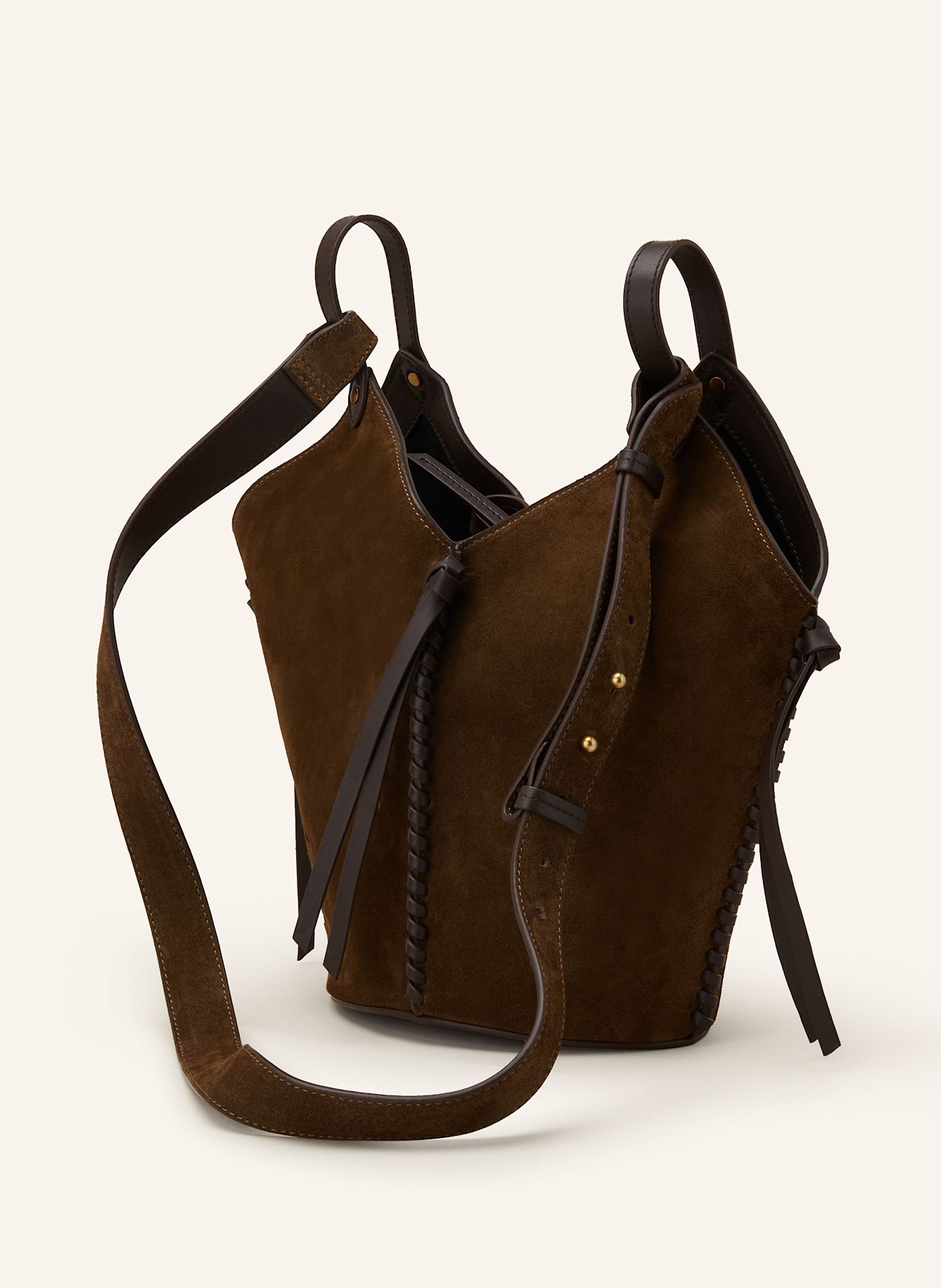 ISABEL MARANT Beuteltasche TAMPA MINI: DUNKELBRAUN