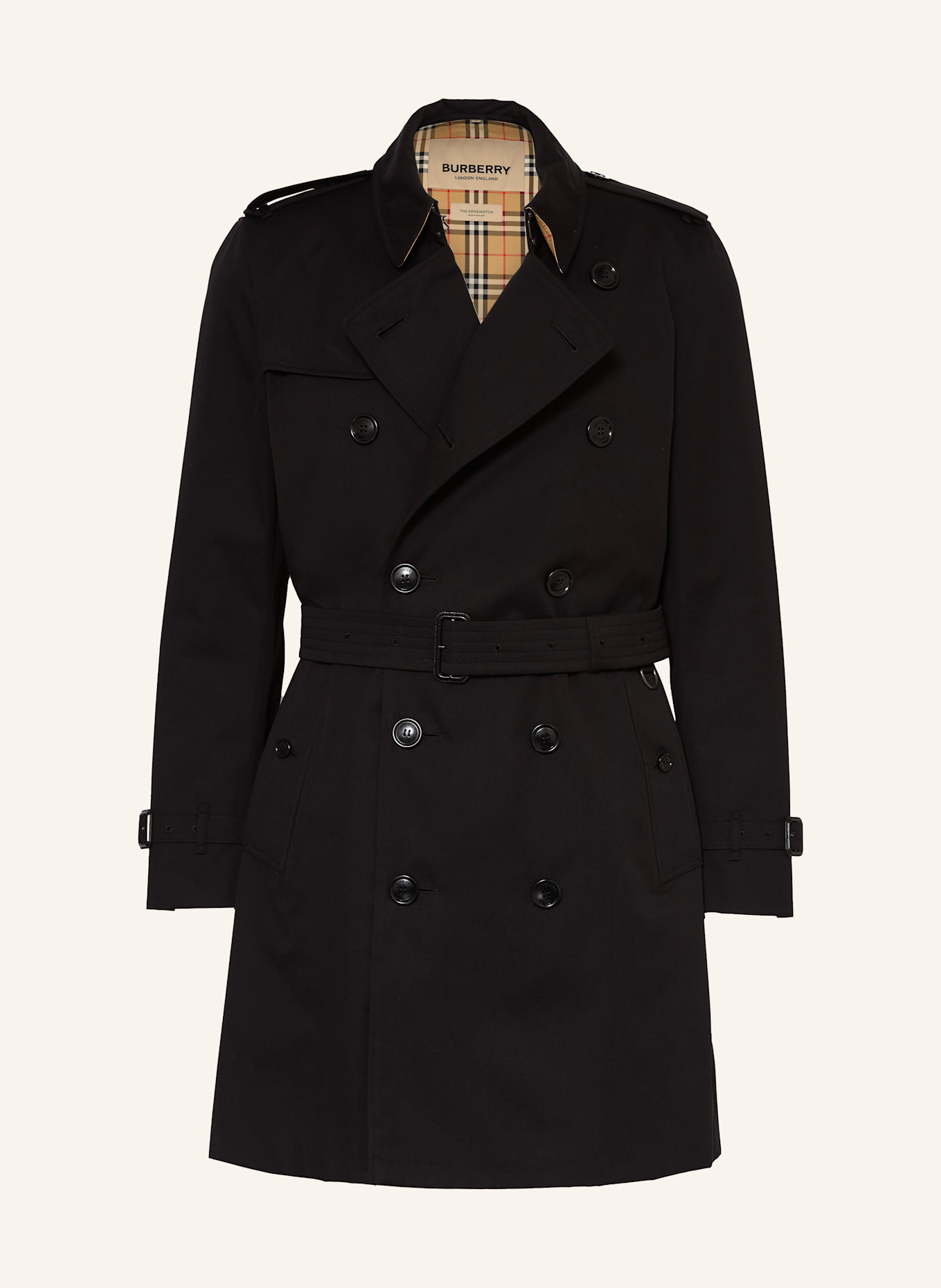BURBERRY Trencz KENSINGTON: CZARNY