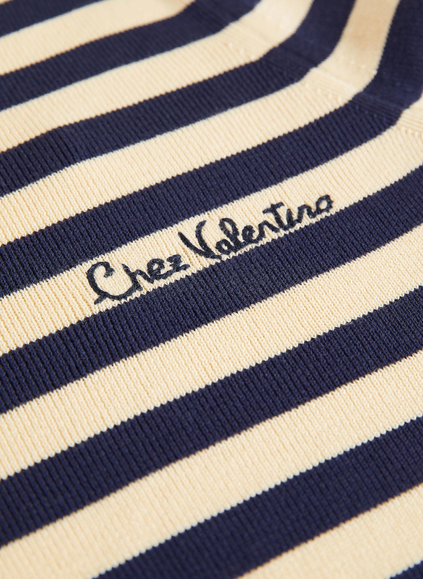 VALENTINO Sweter: BEŻOWY / GRANATOWY