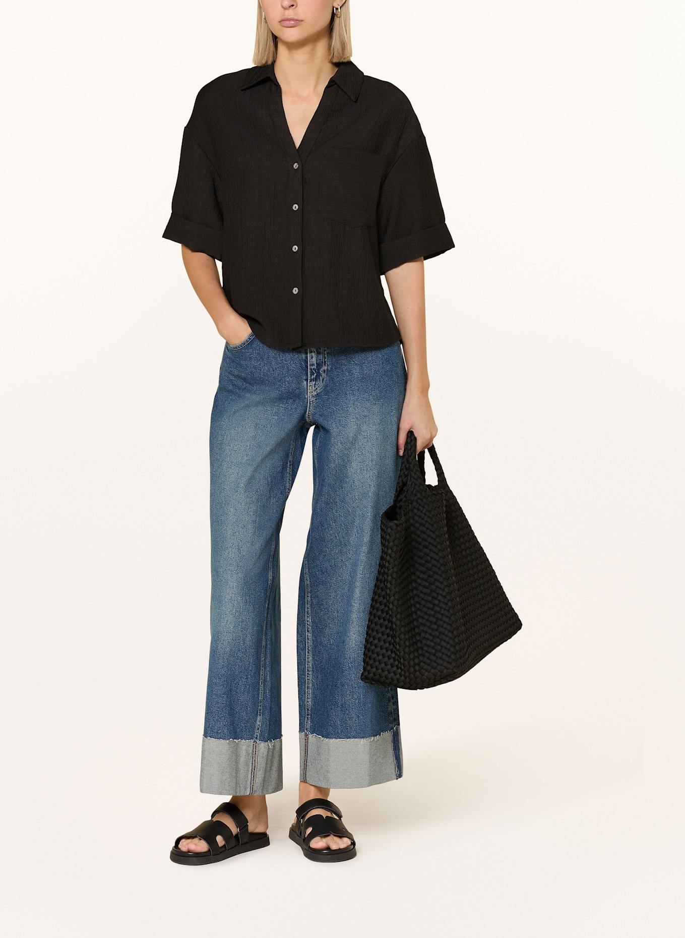 OPUS Bluse FIORA: SCHWARZ