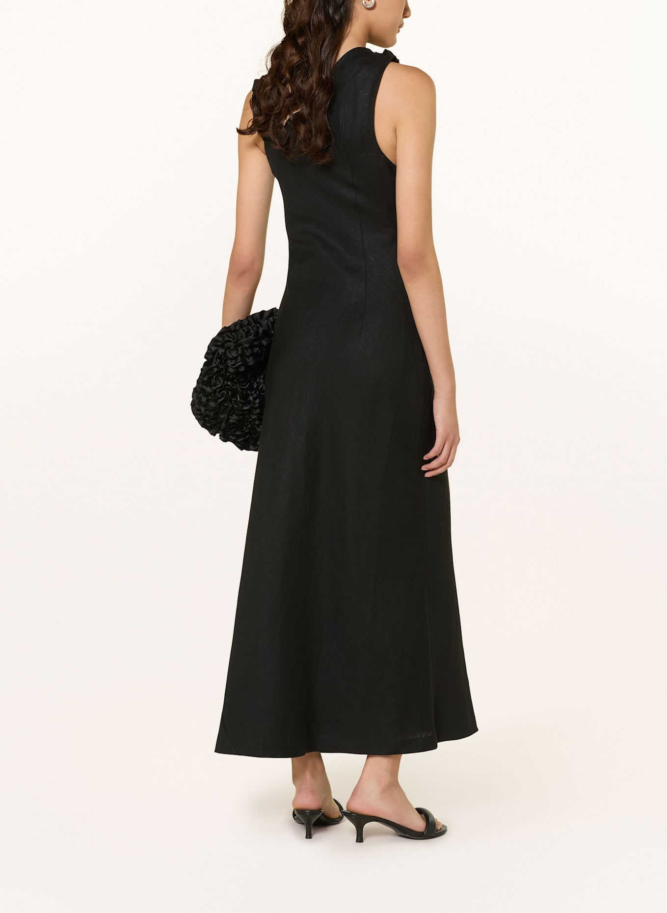 FAITHFULL THE BRAND Leinenkleid SUIS: SCHWARZ