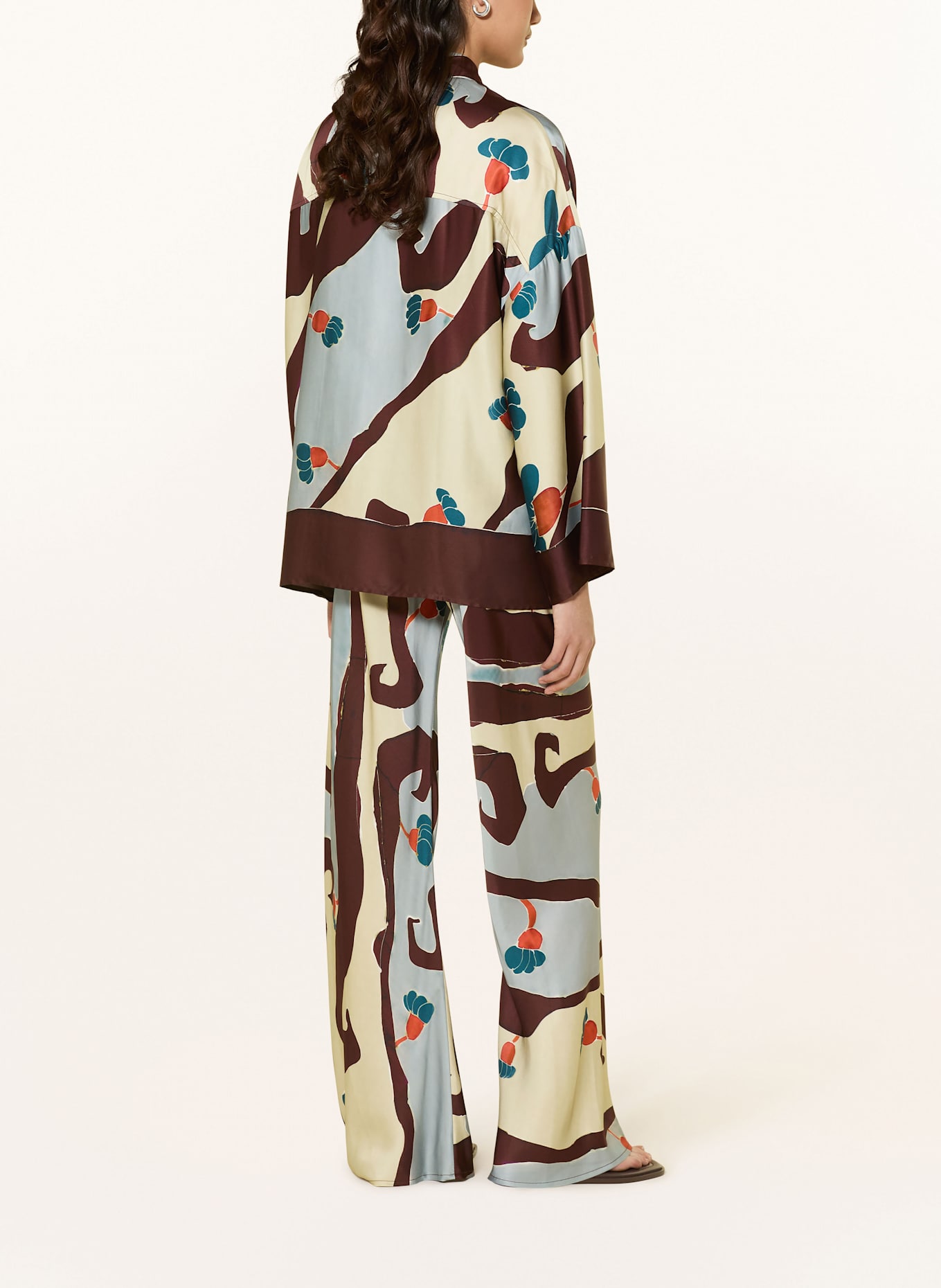 FAITHFULL THE BRAND Koszula KARYS: JASNOBRĄZOWY / BRĄZOWY / SZARONIEBIESKI