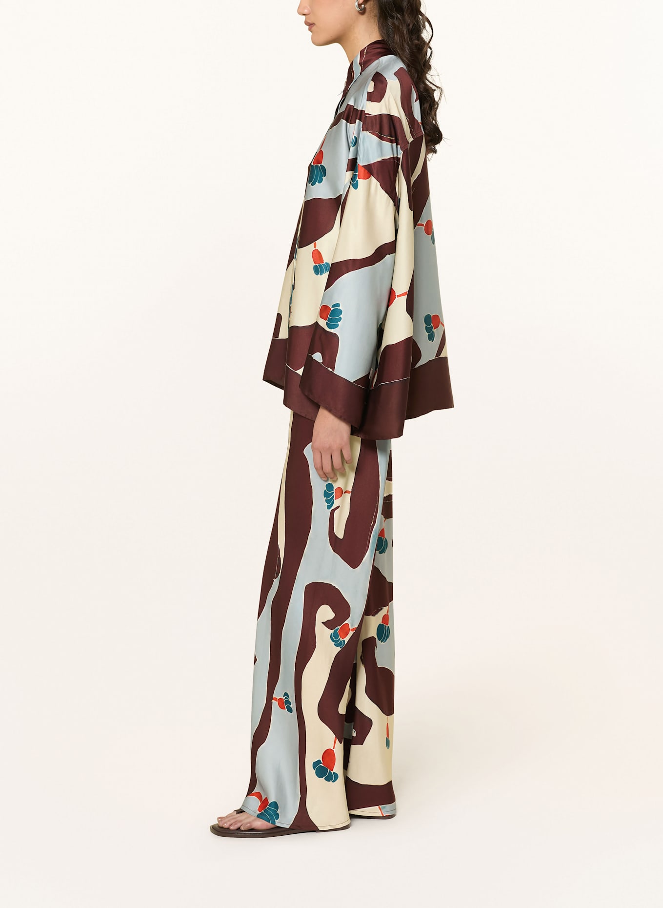 FAITHFULL THE BRAND Marlenehose KARYS: BRAUN / HELLBRAUN / BLAUGRAU