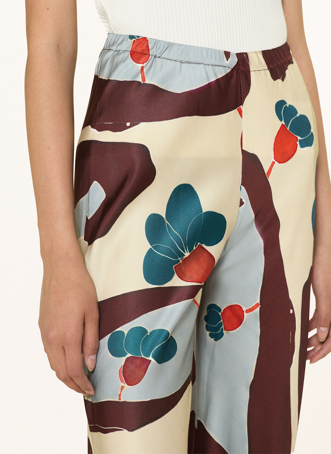 FAITHFULL THE BRAND Marlenehose KARYS: BRAUN / HELLBRAUN / BLAUGRAU