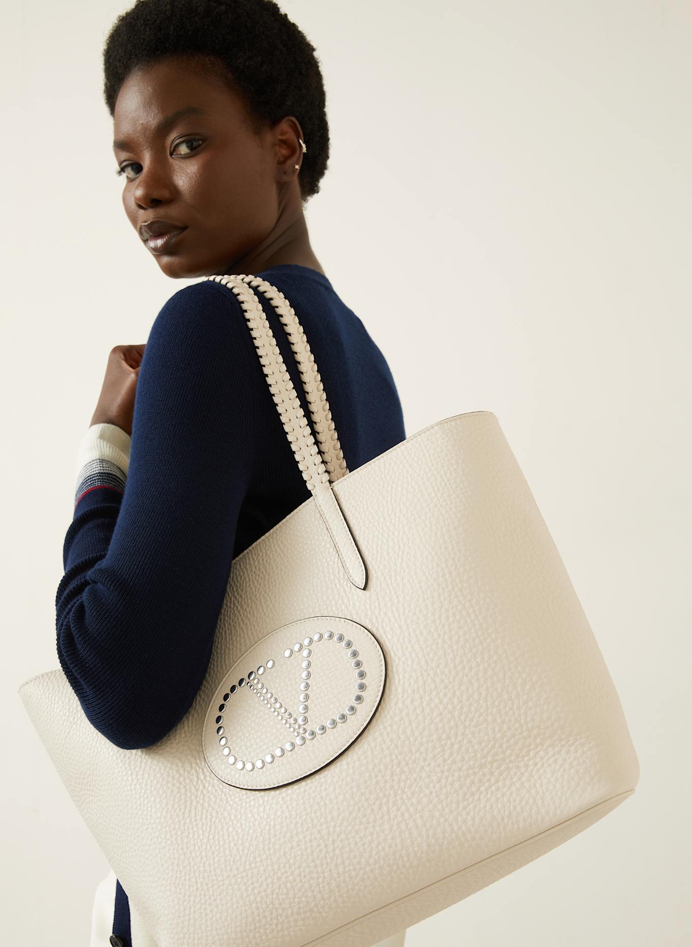 VALENTINO GARAVANI Shopper AVEC TOI: ECRU