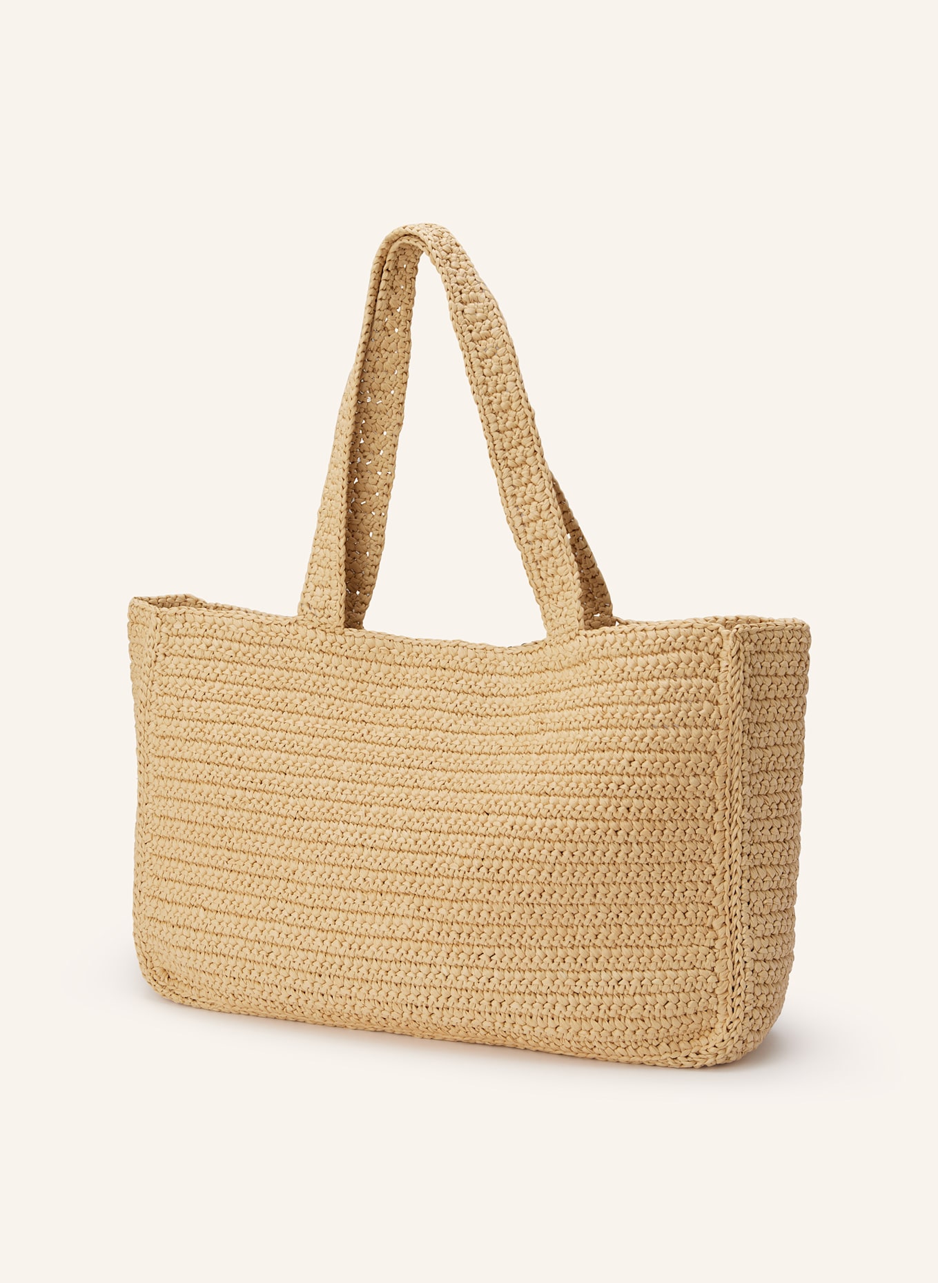 VALENTINO GARAVANI Shopper VIVA SUPERSTAR CROCHET: BEIGE/ SCHWARZ