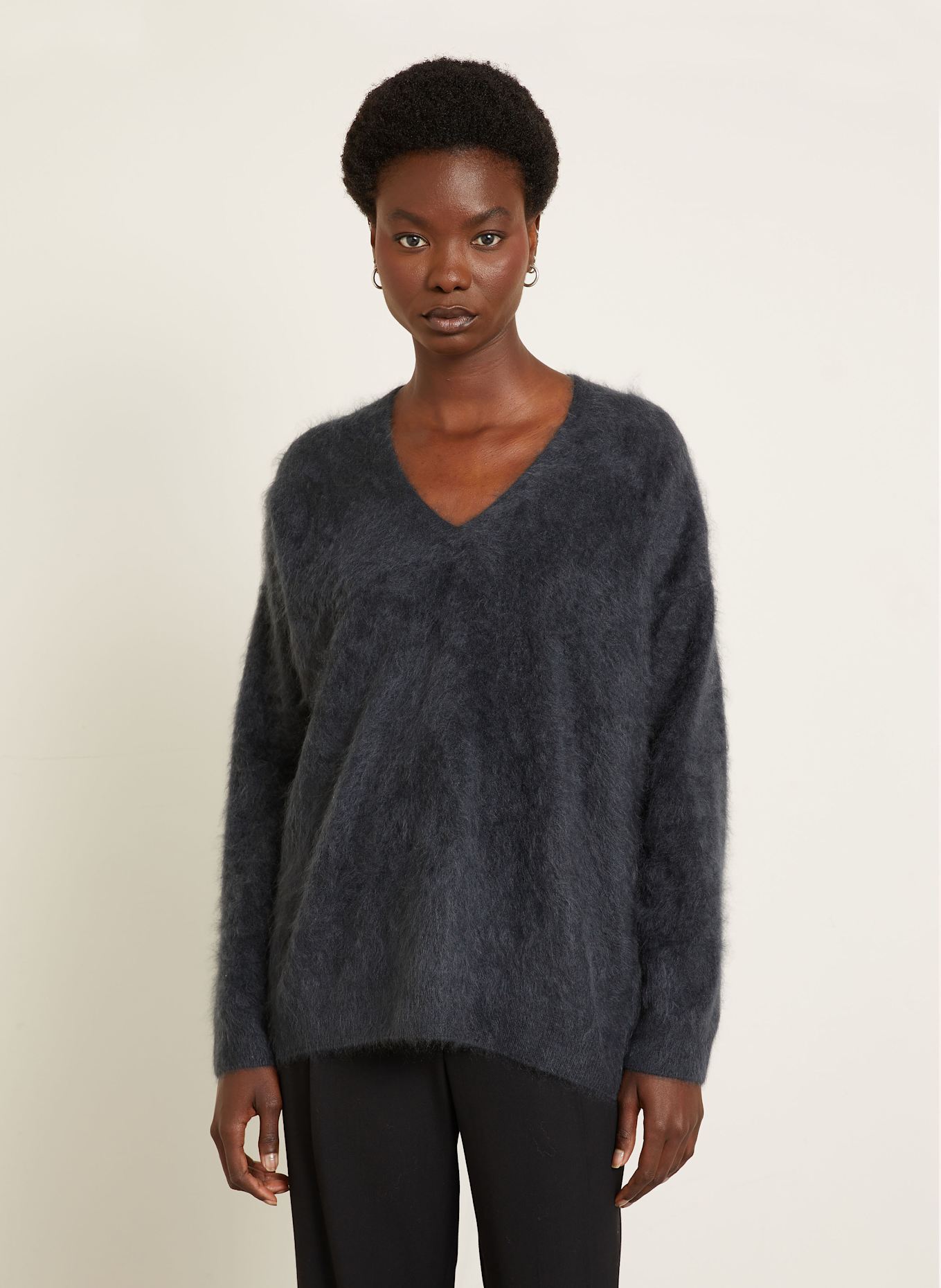 IRIS von ARNIM Cashmere-Pullover MAYBELL: DUNKELGRAU