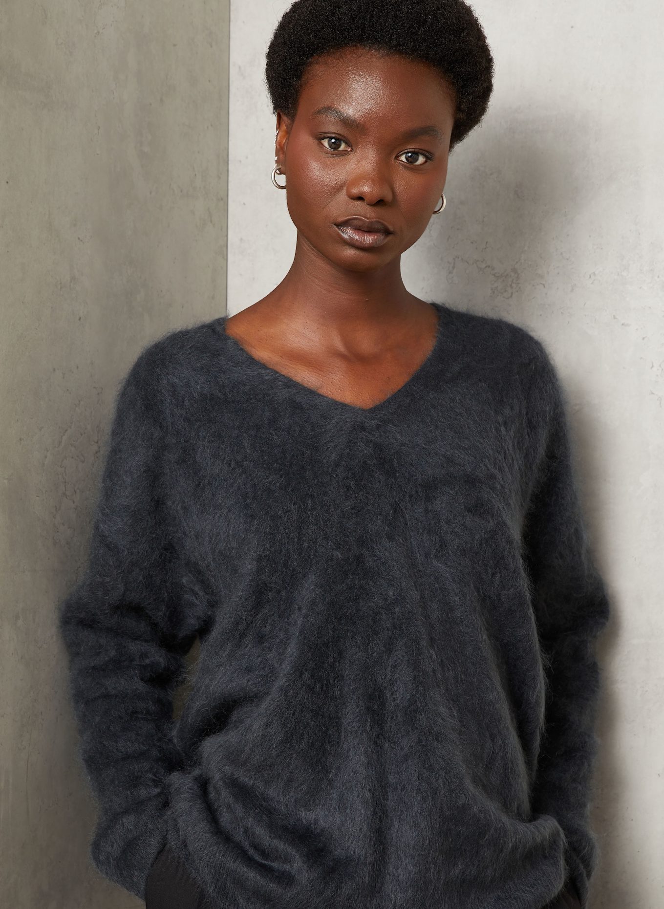 IRIS von ARNIM Cashmere-Pullover MAYBELL: DUNKELGRAU