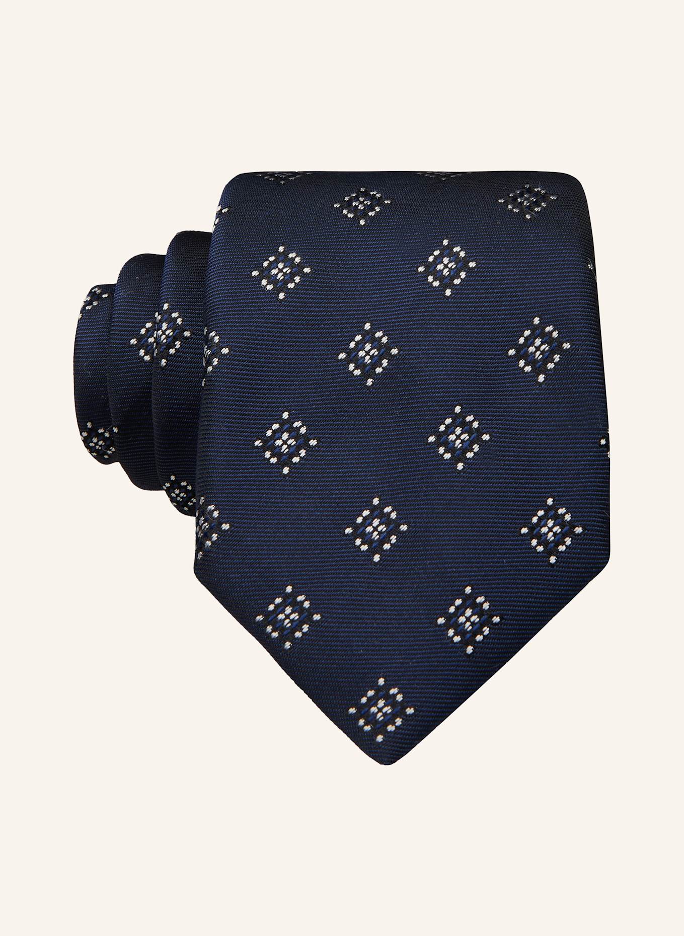 BOSS Krawatte H-TIE: DUNKELBLAU/ SILBER