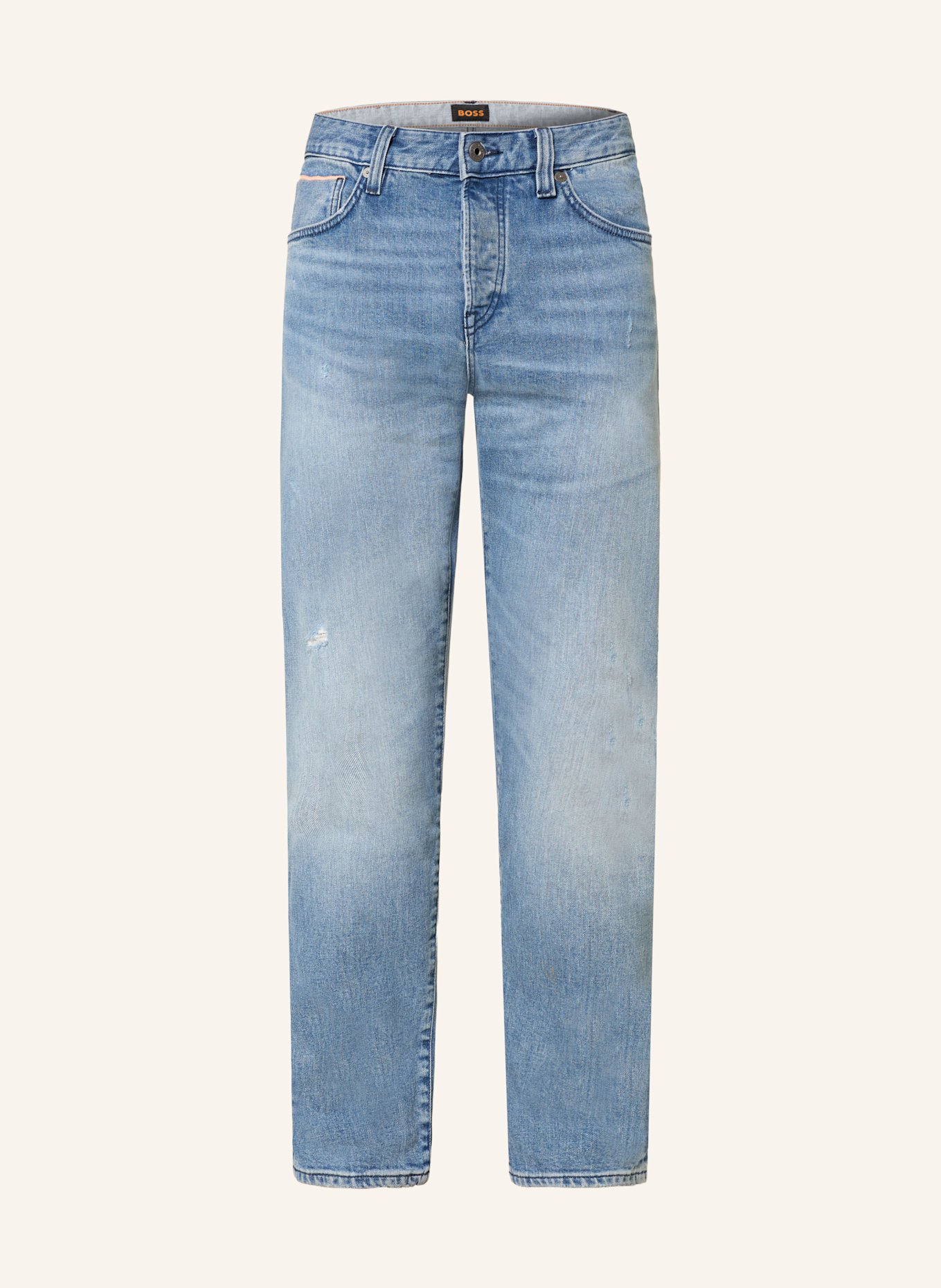 BOSS Jeans ONYX SELVEEDGE Slim Tapered Fit: 440 TURQUOISE/AQUA