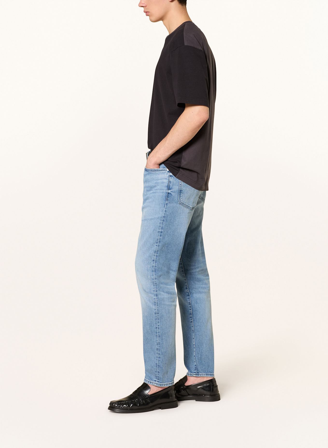 BOSS Jeans ONYX SELVEEDGE Slim Tapered Fit: 440 TURQUOISE/AQUA