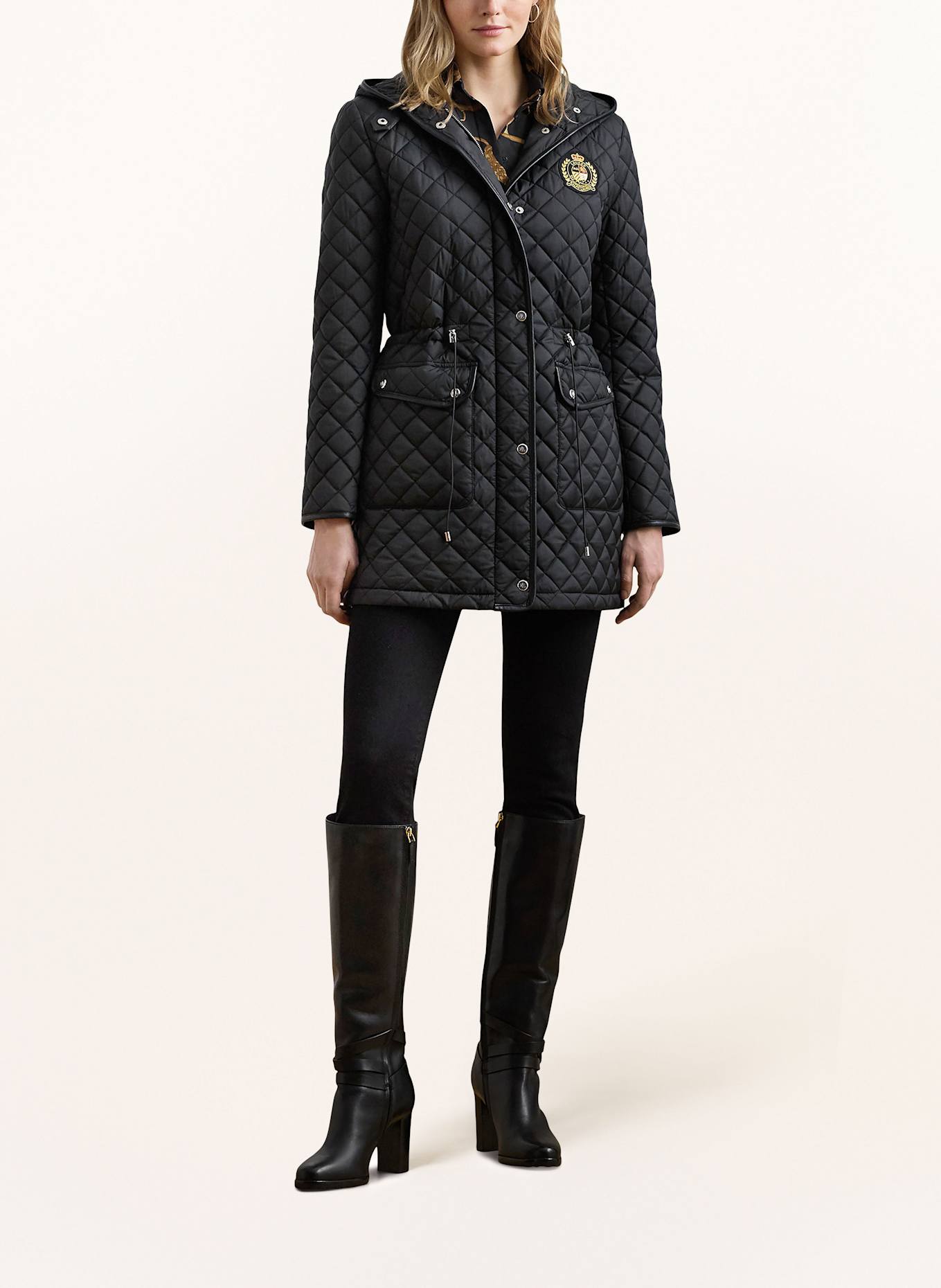 LAUREN RALPH LAUREN Steppmantel: SCHWARZ