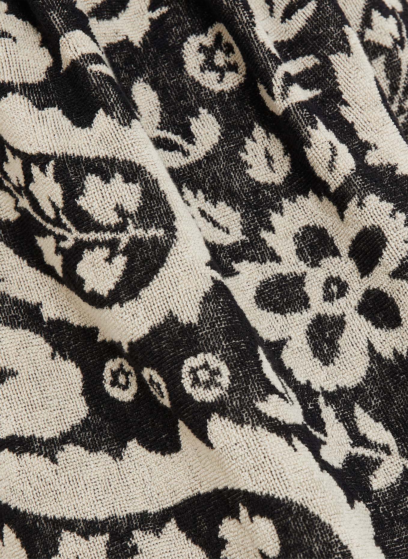 ZIMMERMANN Off-Shoulder-Kleid RHIANNON aus Frottee: SCHWARZ / CREME