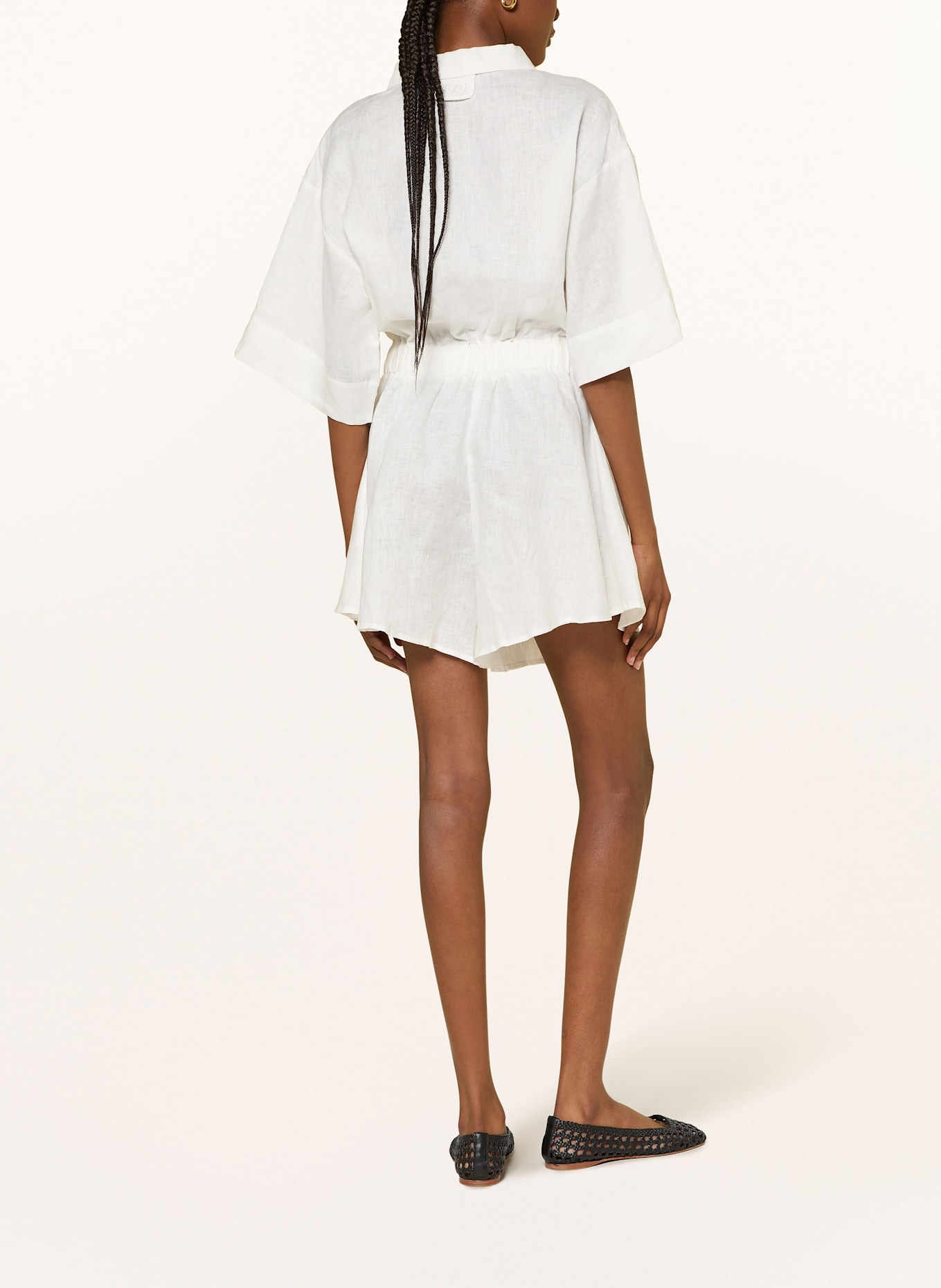 LEZU Linen jumpsuit CLEO: WHITE