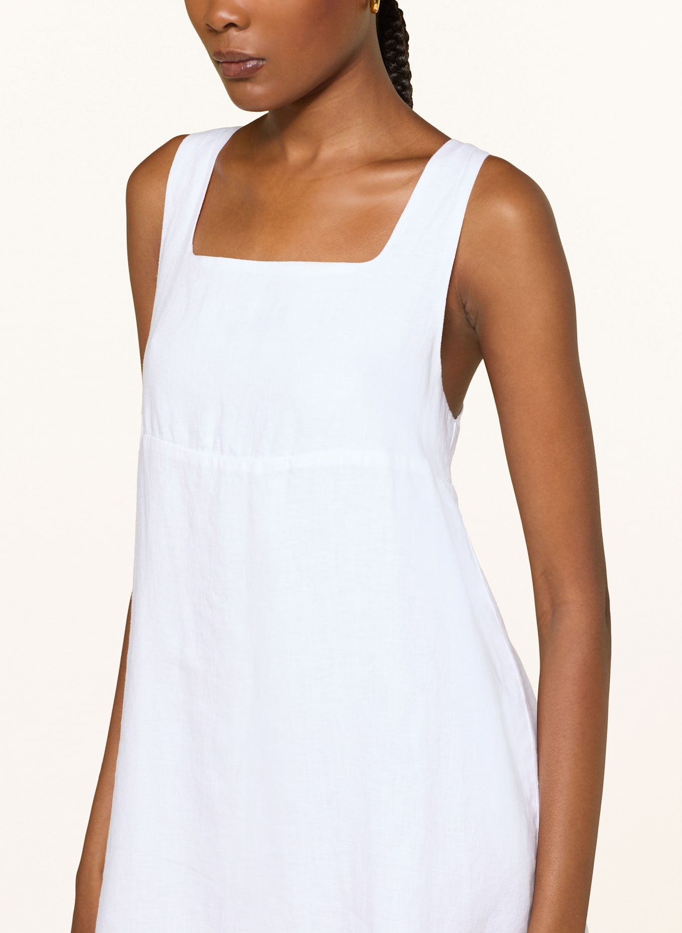 LEZU Robe en lin ZELDA: BLANC