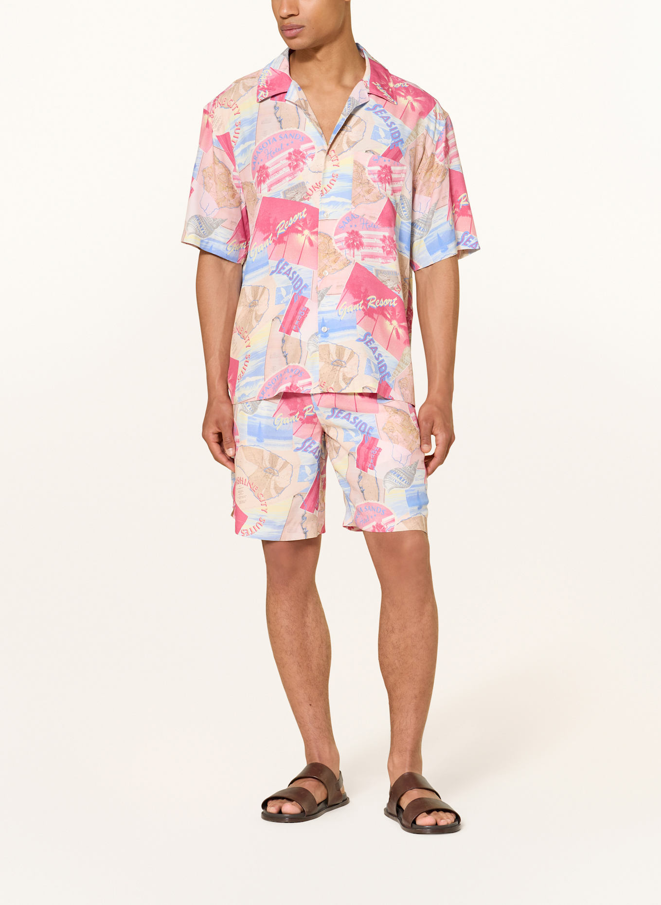 GANT Resorthemd Comfort Fit: BLAU/ ROT/ GELB