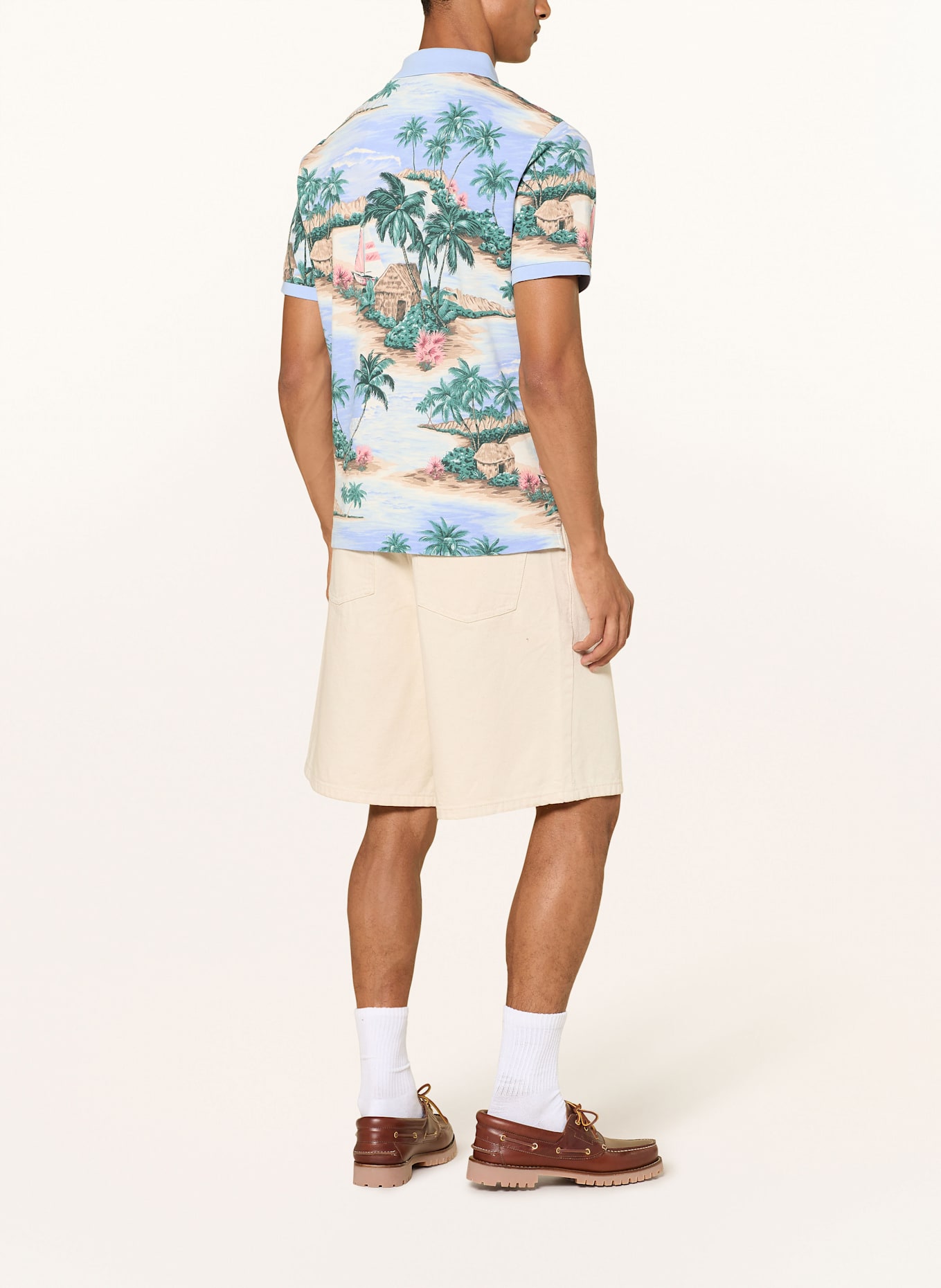 GANT Piqué-Poloshirt: BLAU/ DUNKELGRÜN/ ROSA
