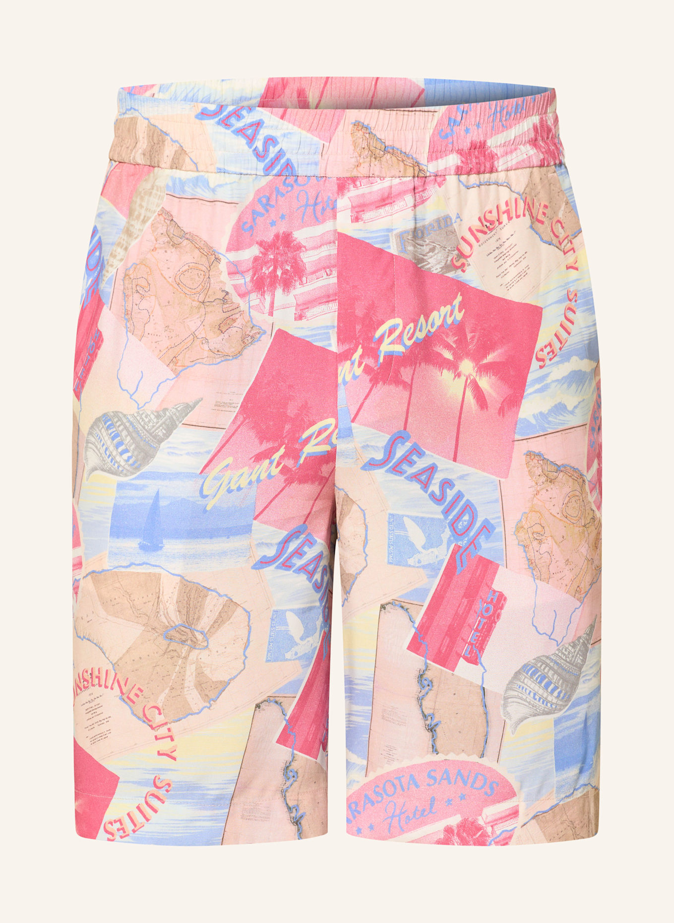 GANT Shorts Relaxed Fit: ROT/ HELLBLAU/ HELLBRAUN