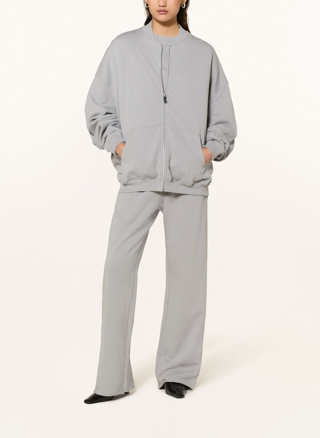 black palms Oversized sweat jacket HONEY 1.0: GRAY
