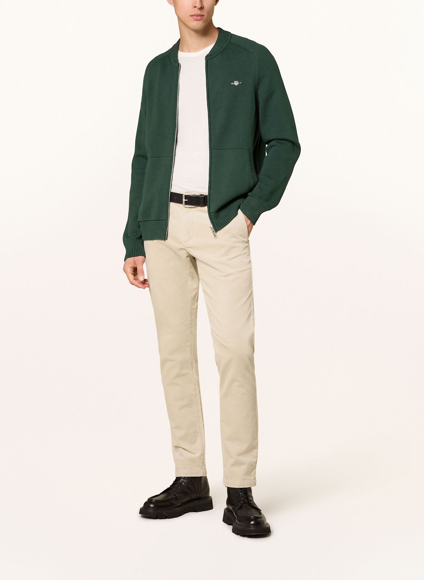 GANT Strickjacke: DUNKELGRÜN