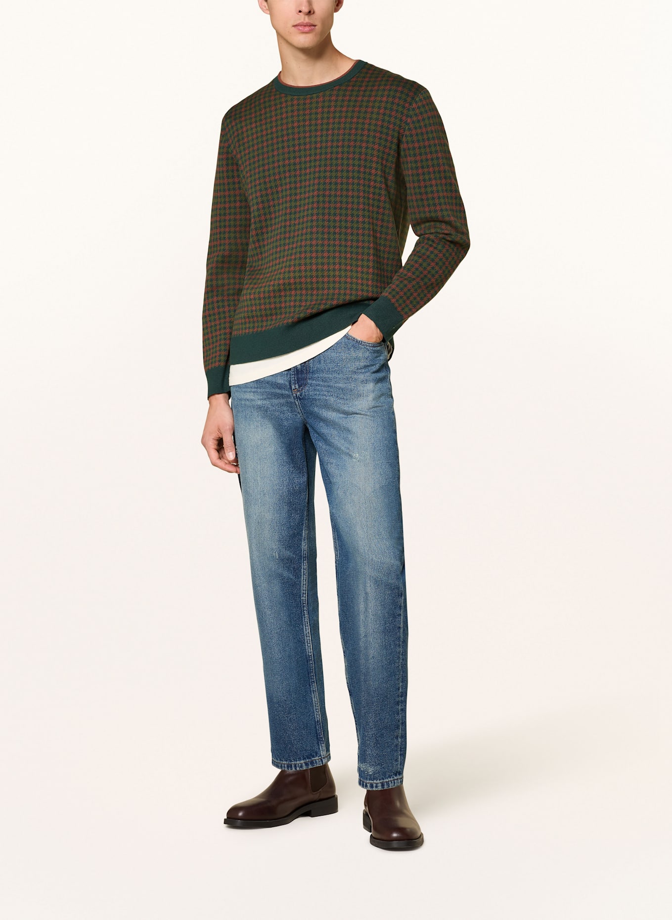 GANT Pullover: DUNKELGRÜN / GRÜN / LACHS