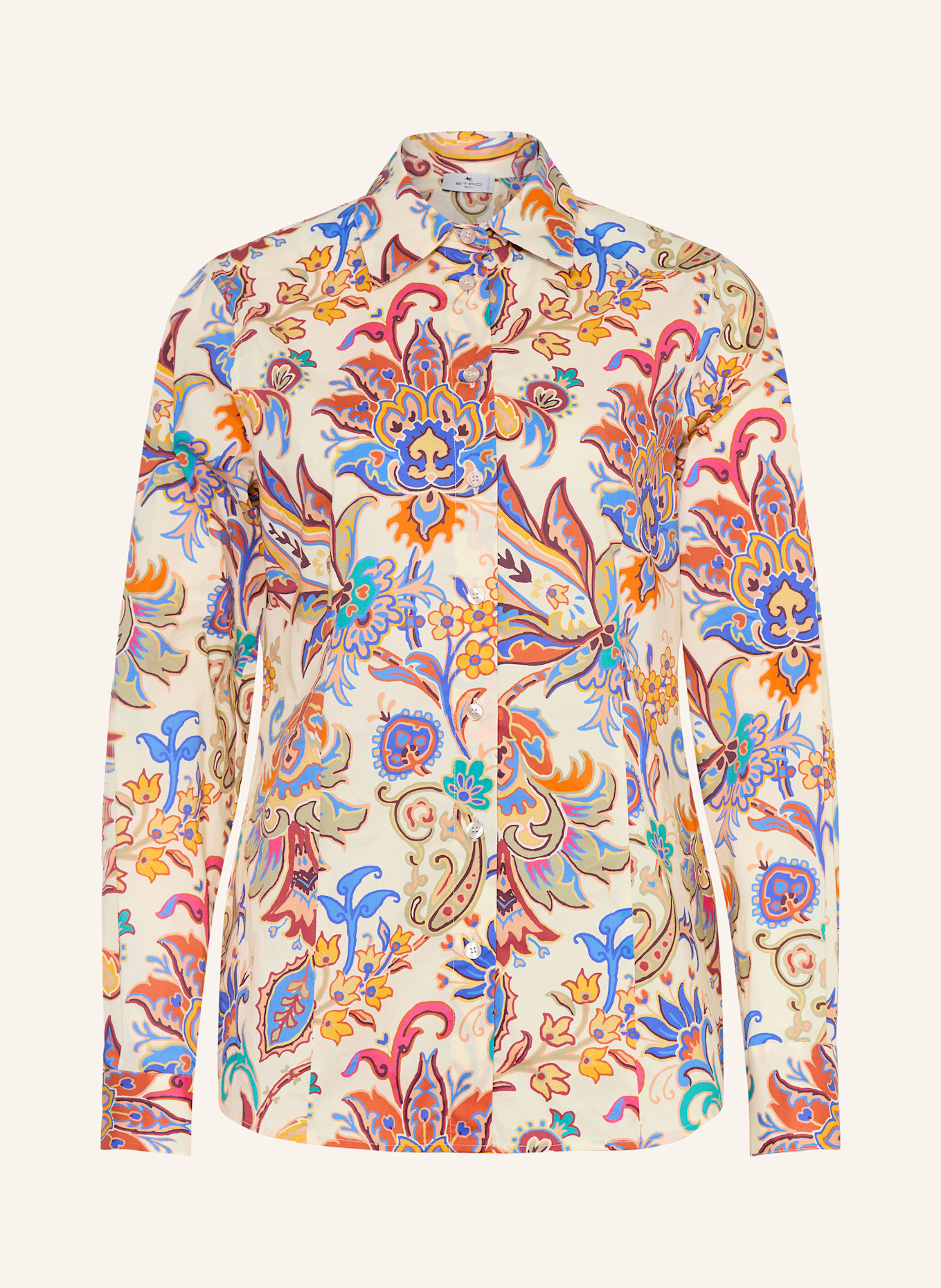 ETRO Hemdbluse: HELLGELB / BRAUN / PINK