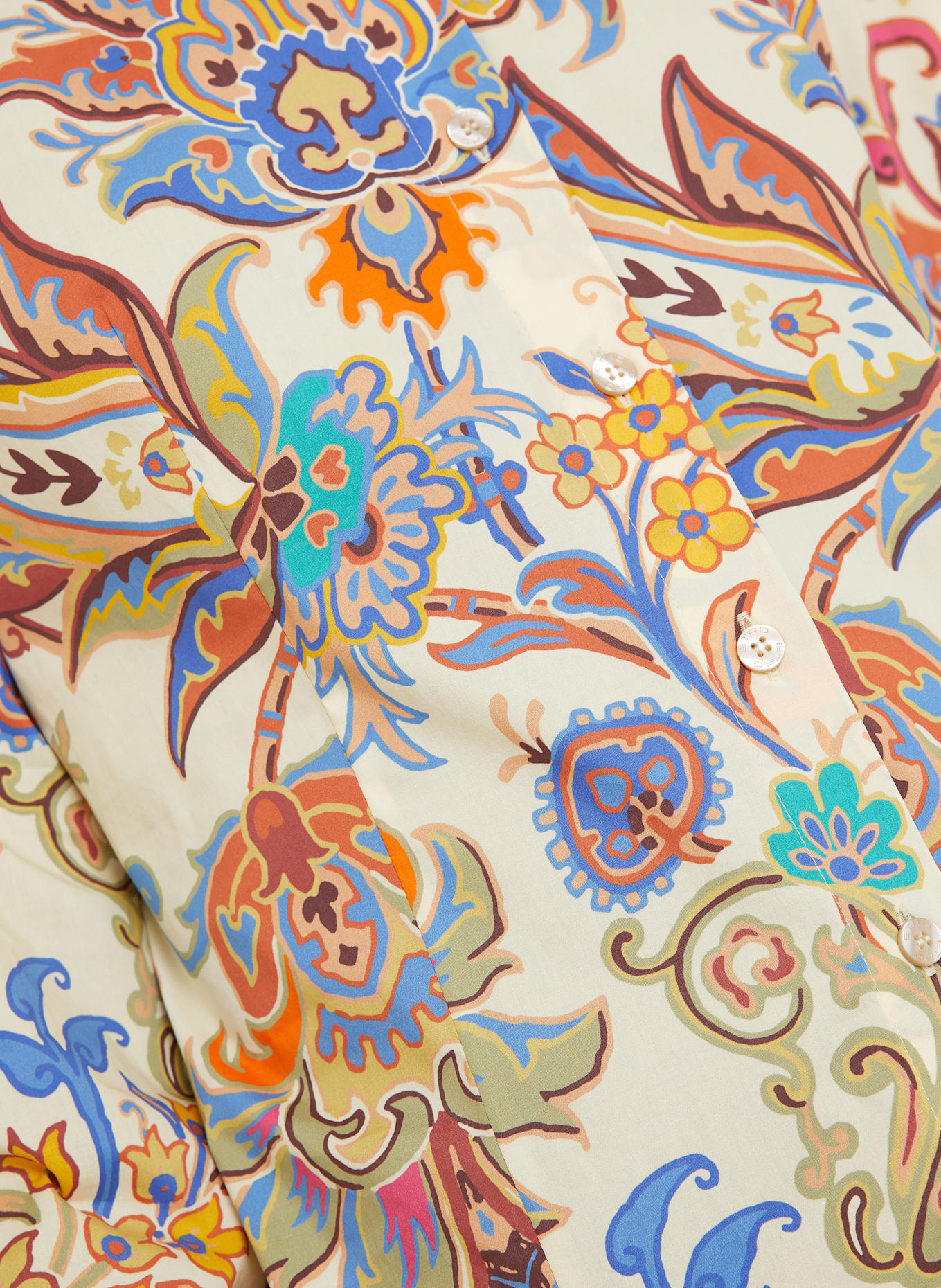 ETRO Hemdbluse: HELLGELB / BRAUN / PINK