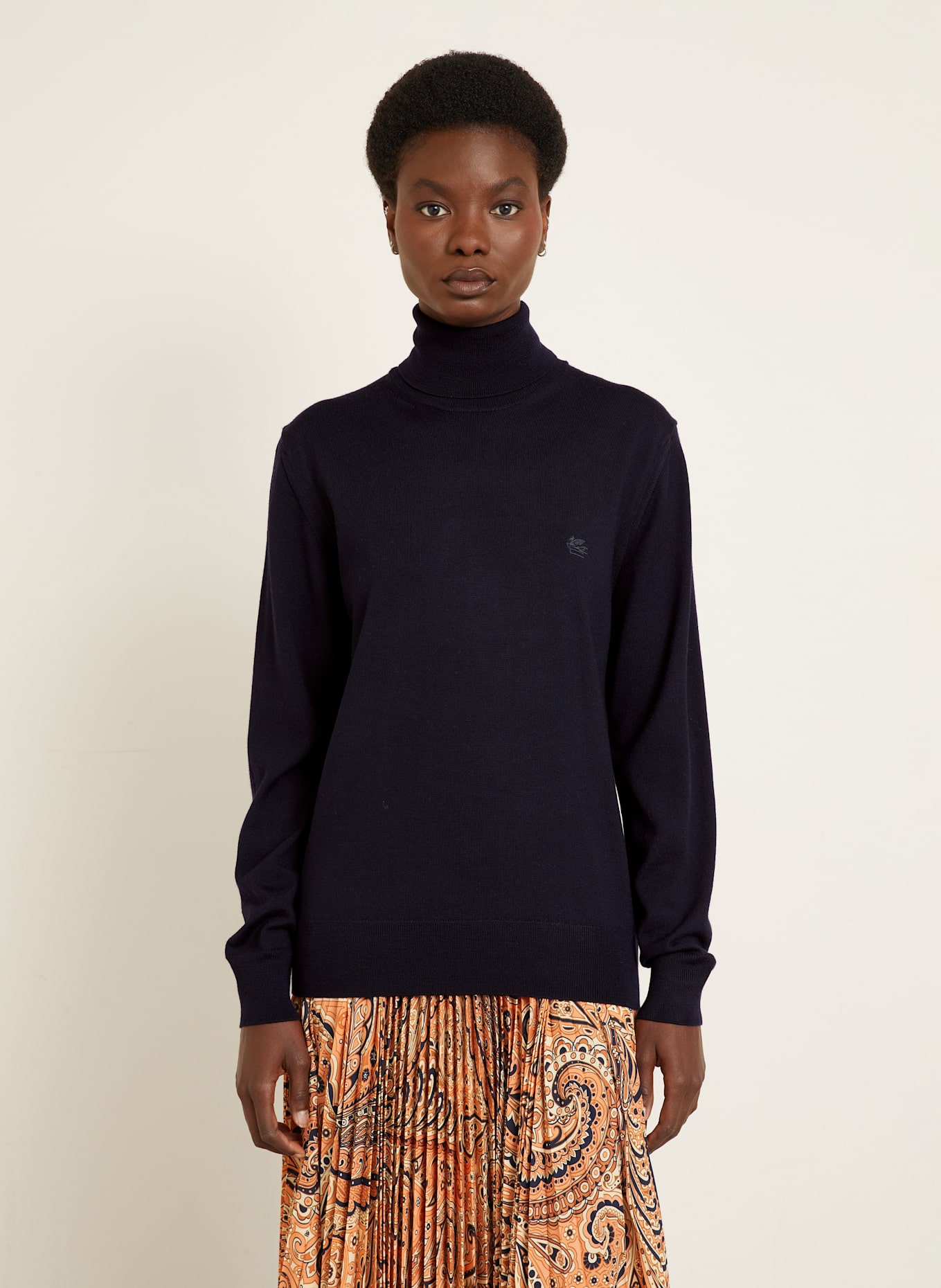 ETRO Rollkragenpullover: DUNKELBLAU