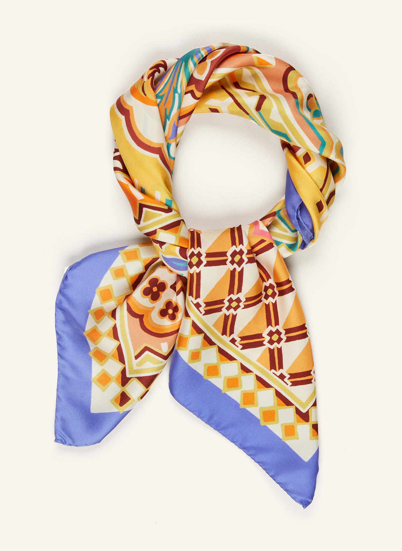 ETRO Seidentuch: GELB / ORANGE / HELLBLAU