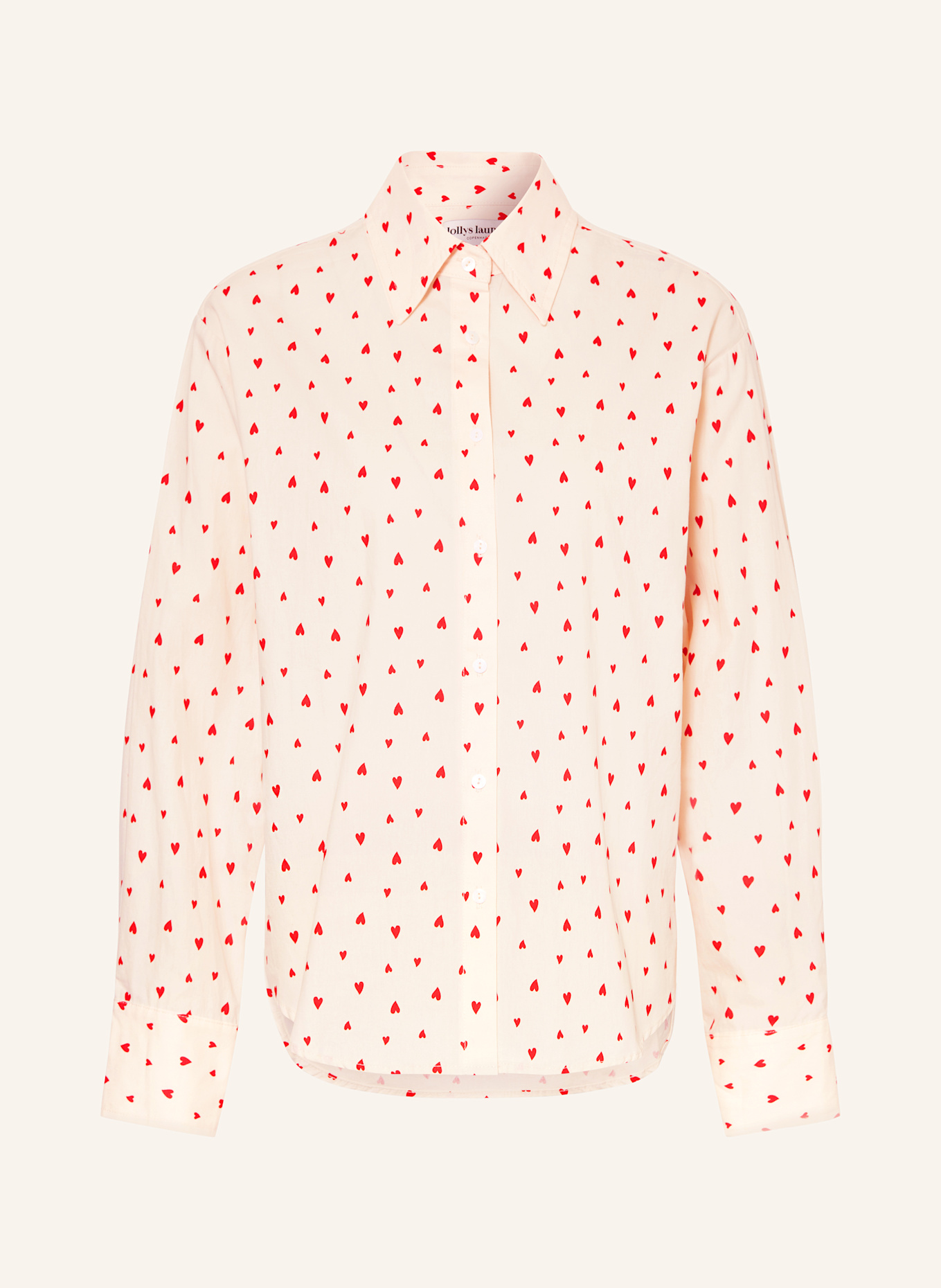 lollys laundry Hemdbluse BLEEKERLL: CREME / ROT
