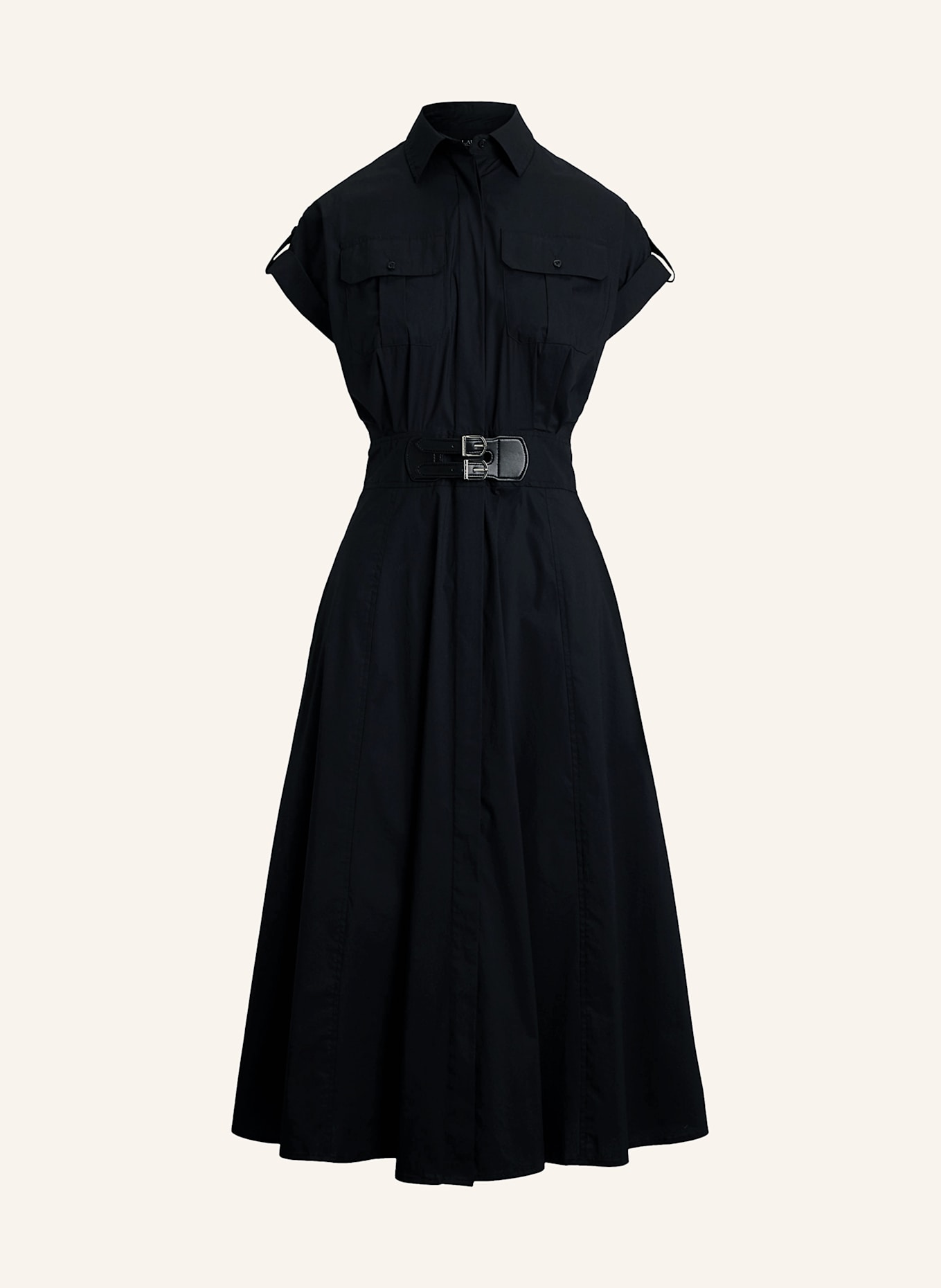 LAUREN RALPH LAUREN Hemdblusenkleid: SCHWARZ