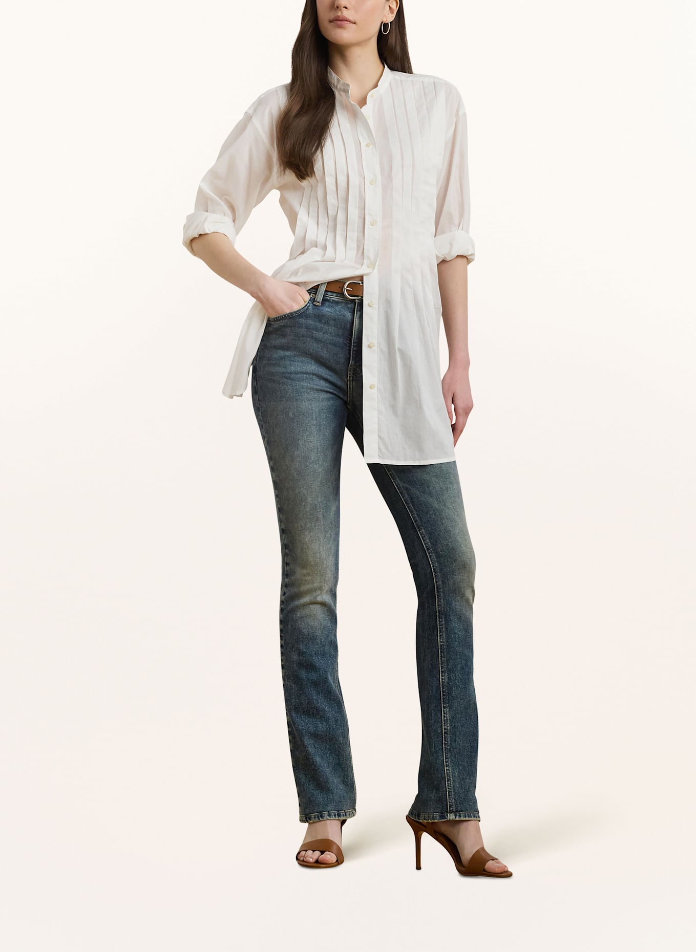 LAUREN RALPH LAUREN Halenka s 3/4 rukávem: BÍLÁ