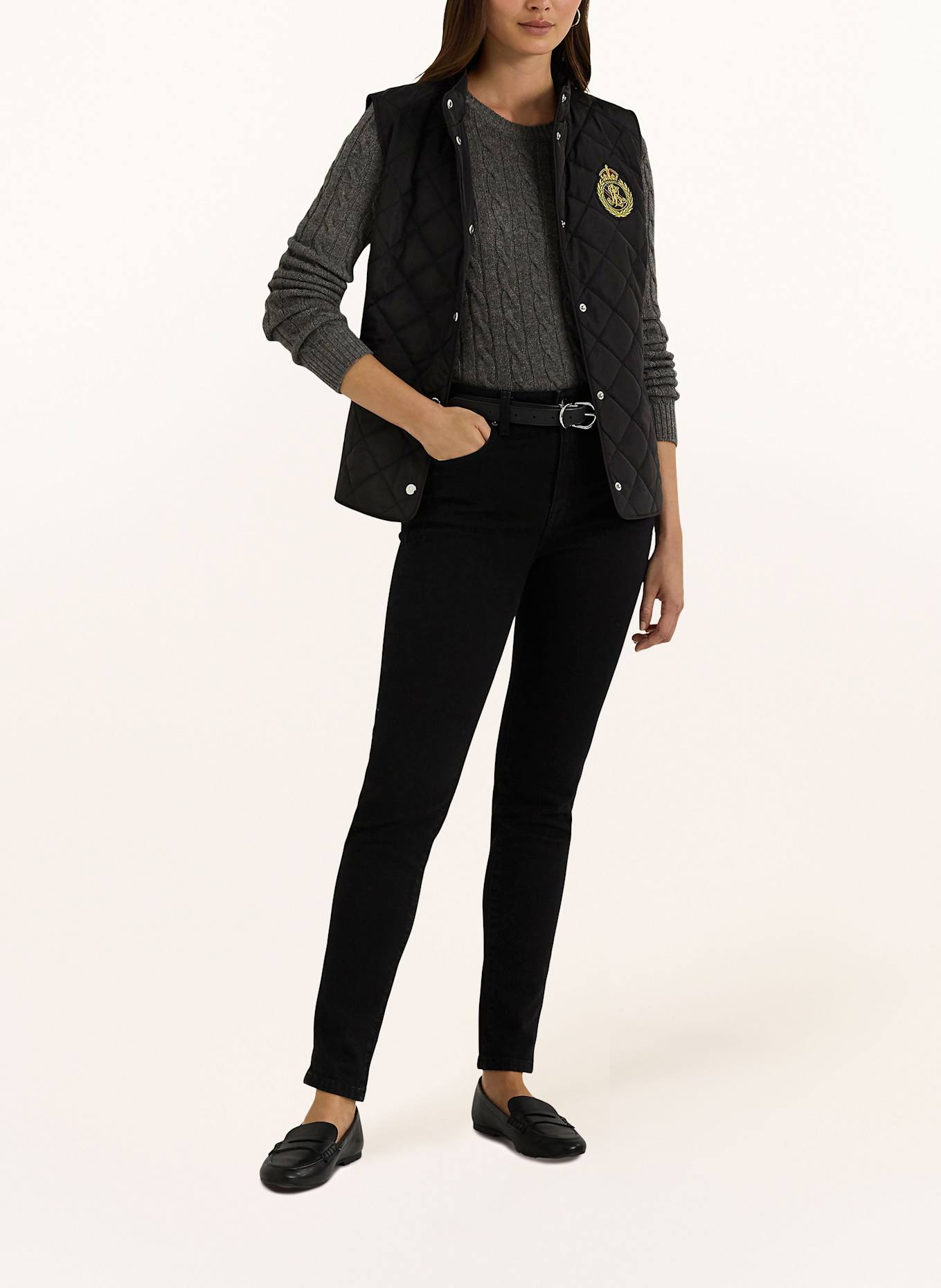 LAUREN RALPH LAUREN Steppweste: SCHWARZ