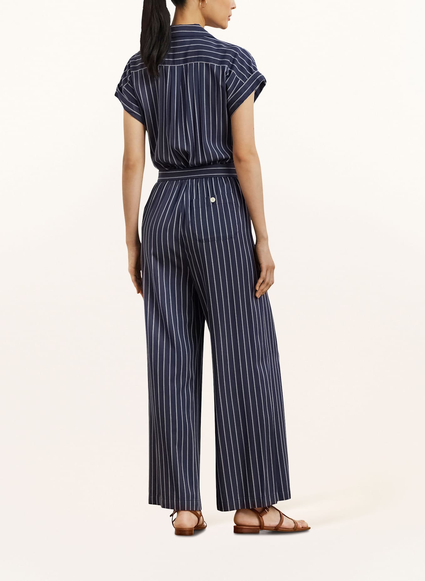LAUREN RALPH LAUREN Overal: TMAVĚ MODRÁ/ BÍLÁ