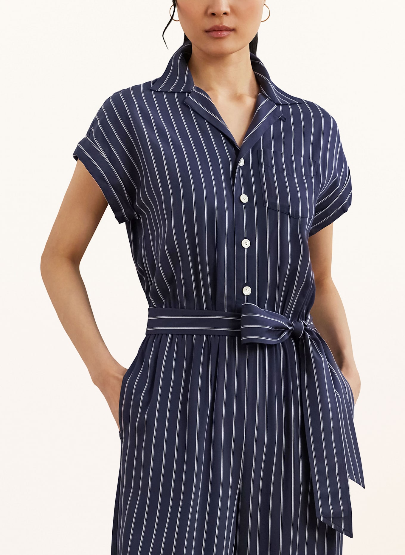 LAUREN RALPH LAUREN Overal: TMAVĚ MODRÁ/ BÍLÁ