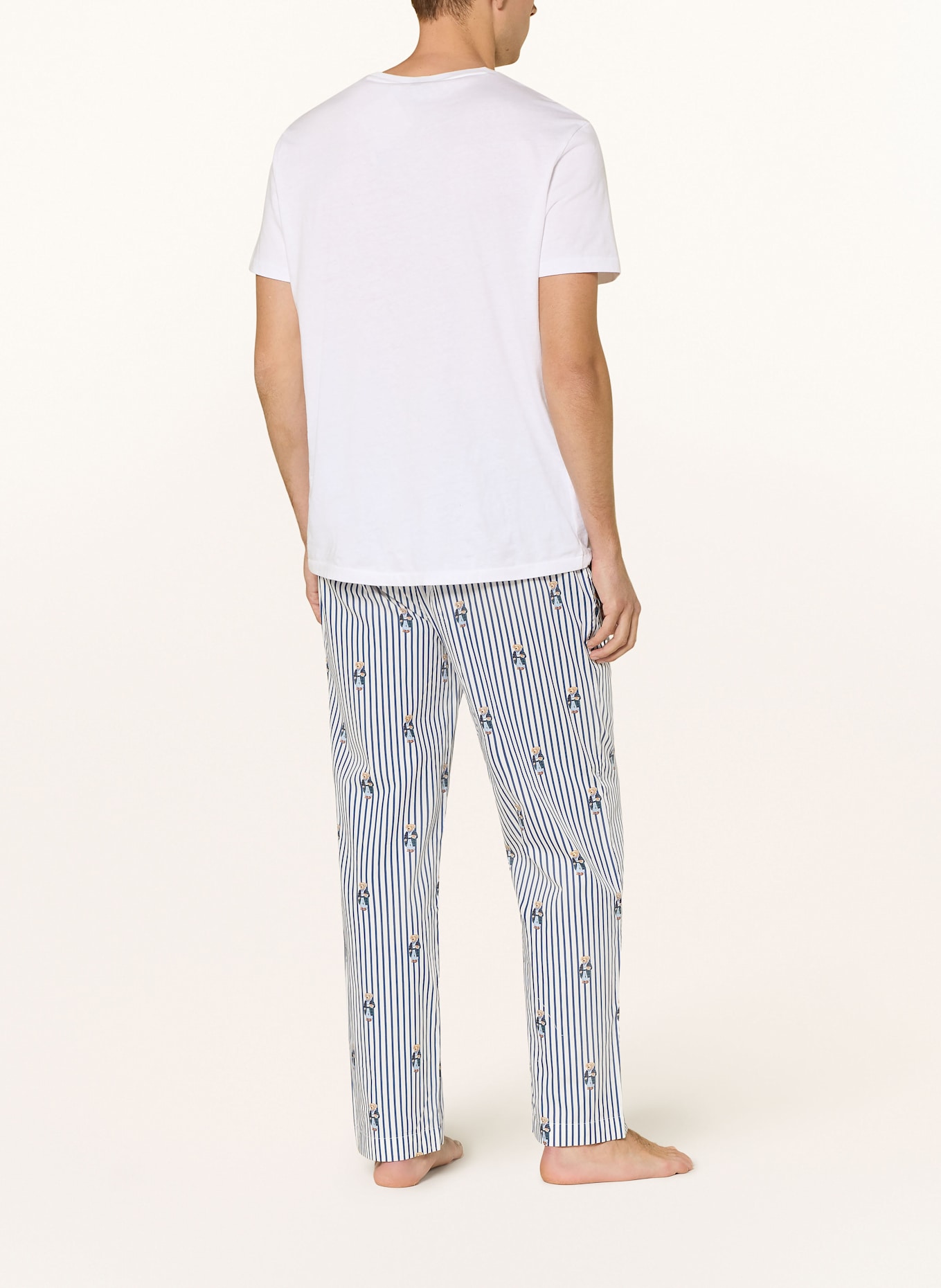 POLO RALPH LAUREN Spodnie od piżamy: BIAŁY / GRANATOWY / JASNONIEBIESKI