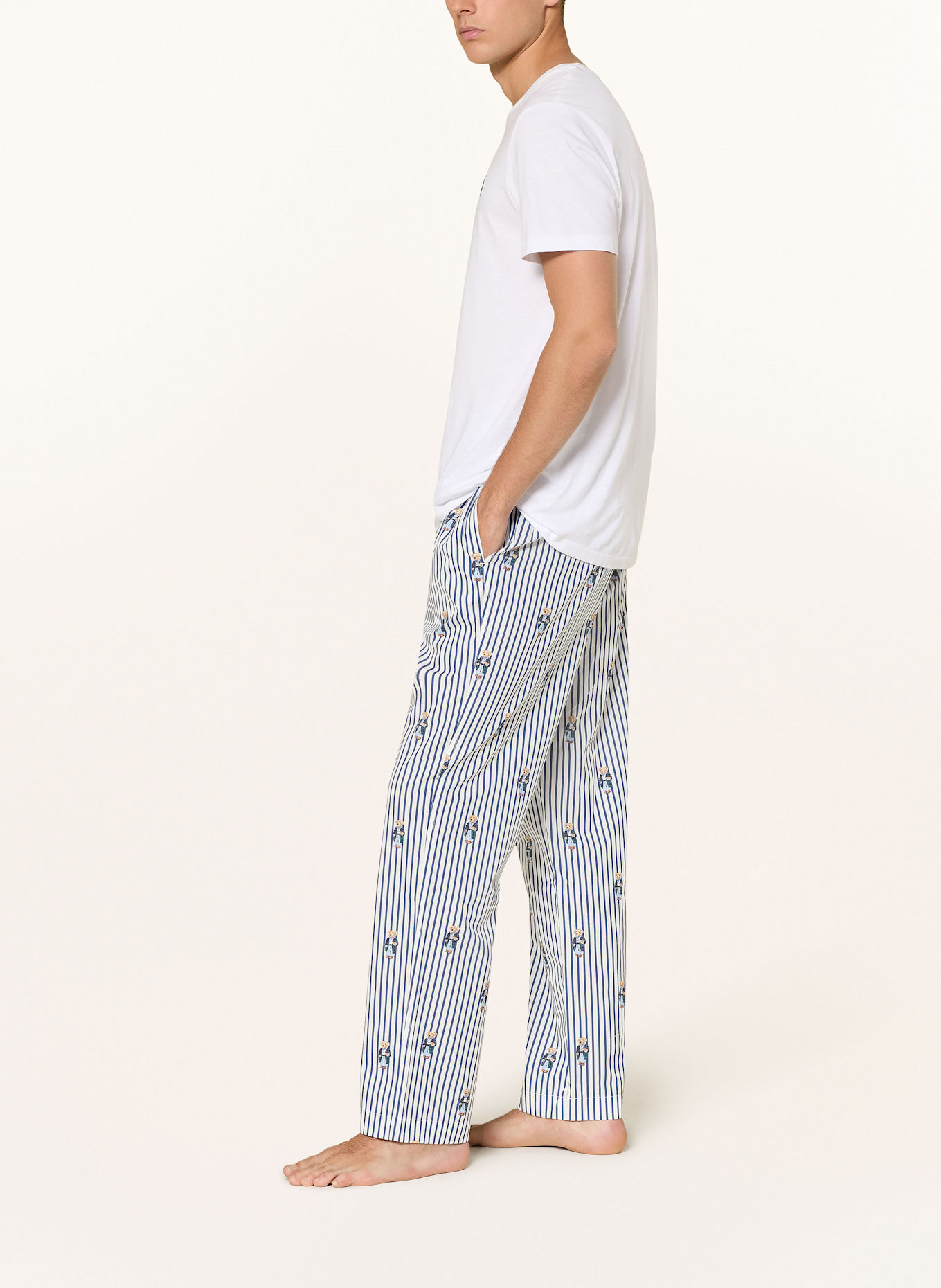 POLO RALPH LAUREN Spodnie od piżamy: BIAŁY / GRANATOWY / JASNONIEBIESKI