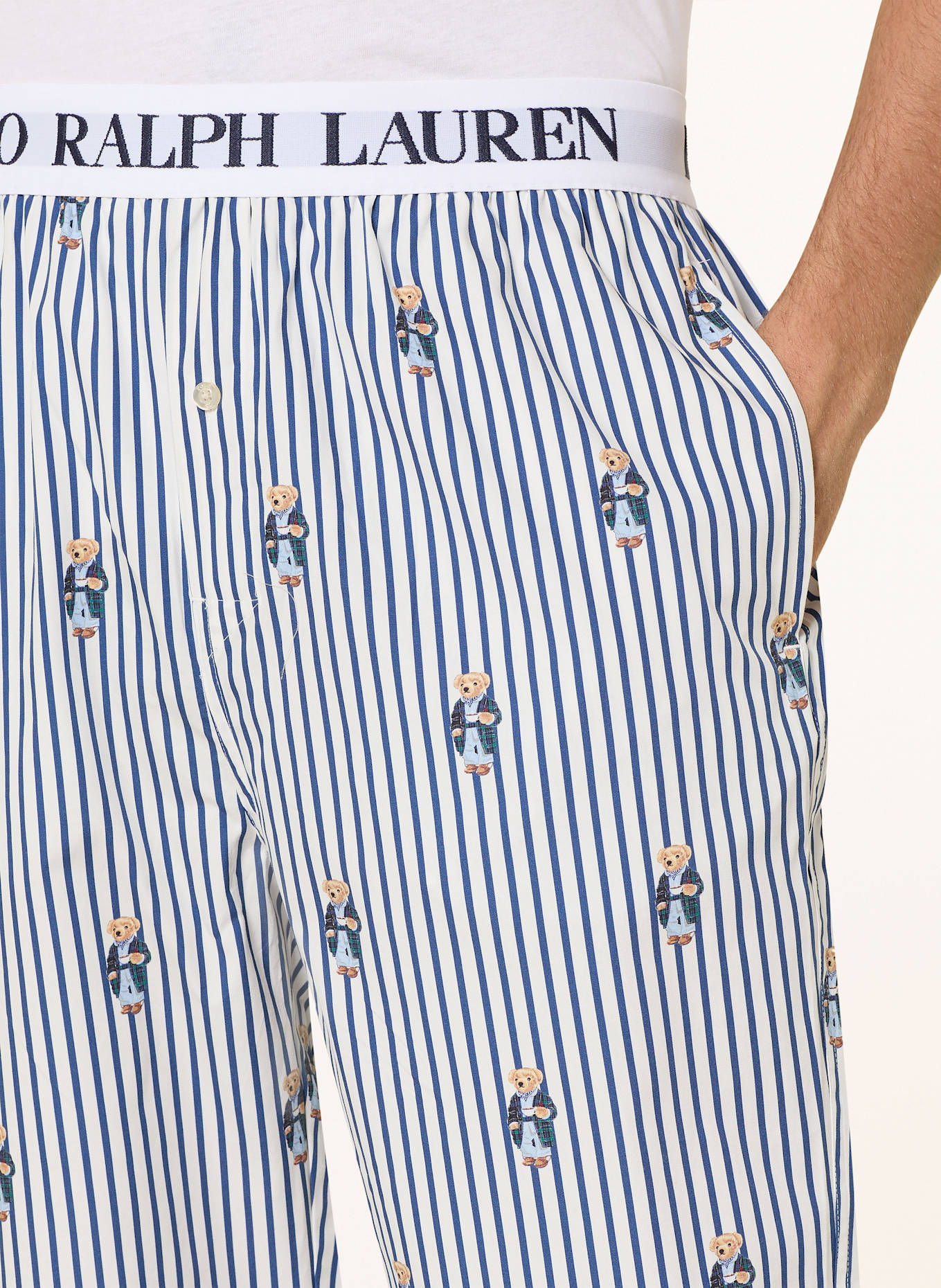 POLO RALPH LAUREN Spodnie od piżamy: BIAŁY / GRANATOWY / JASNONIEBIESKI